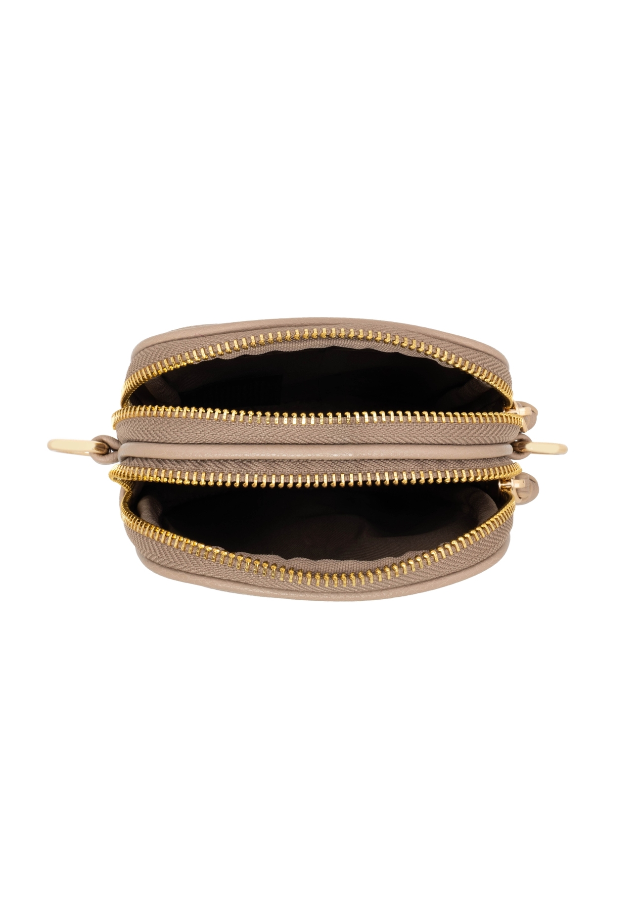 Beige mini women's phone bag TOREC-1368-1B(Z26), product view inside on white background.