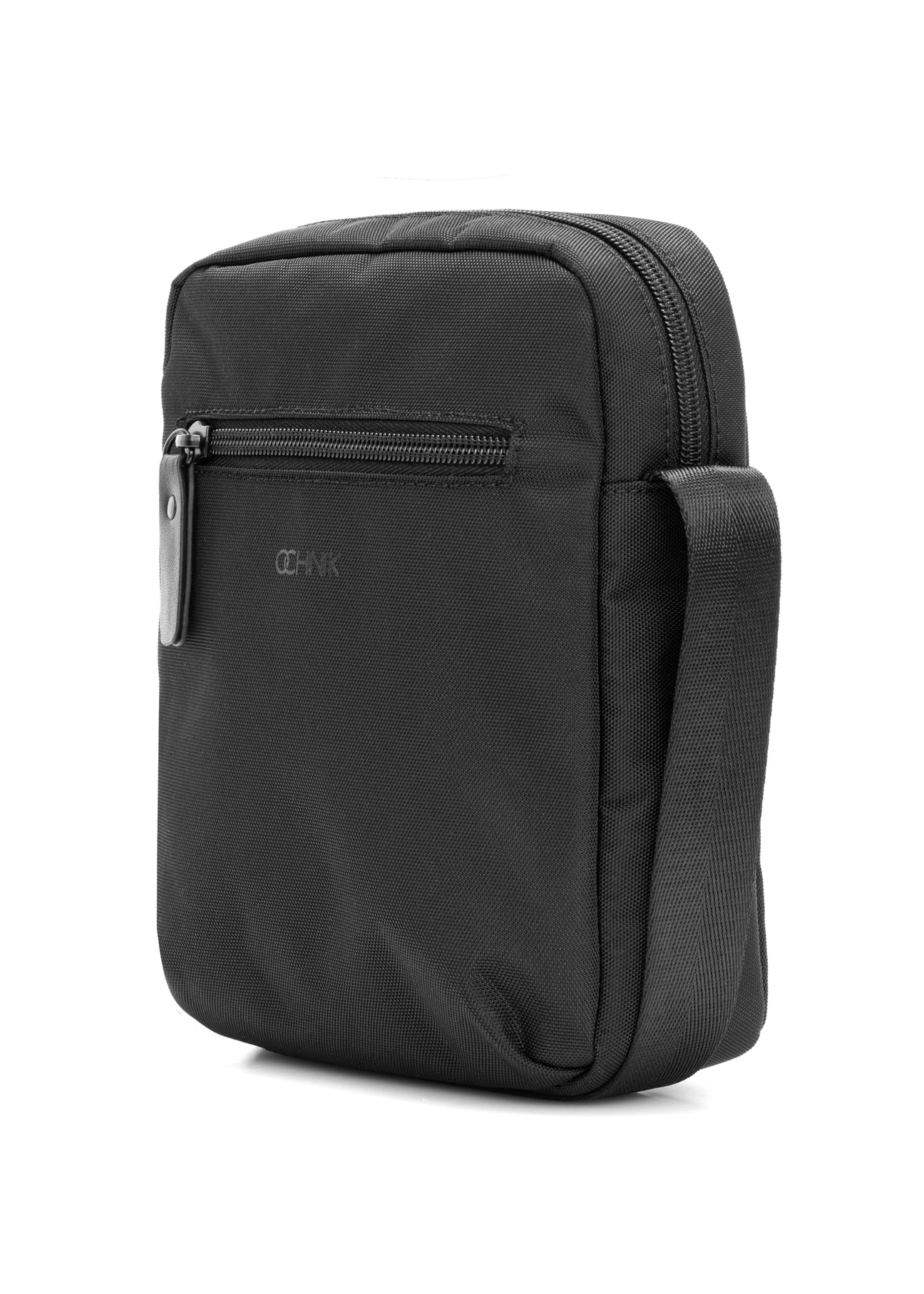 Black men's shoulder bag TORMN-0391-99(W26) - diagonal product view, on a white background.