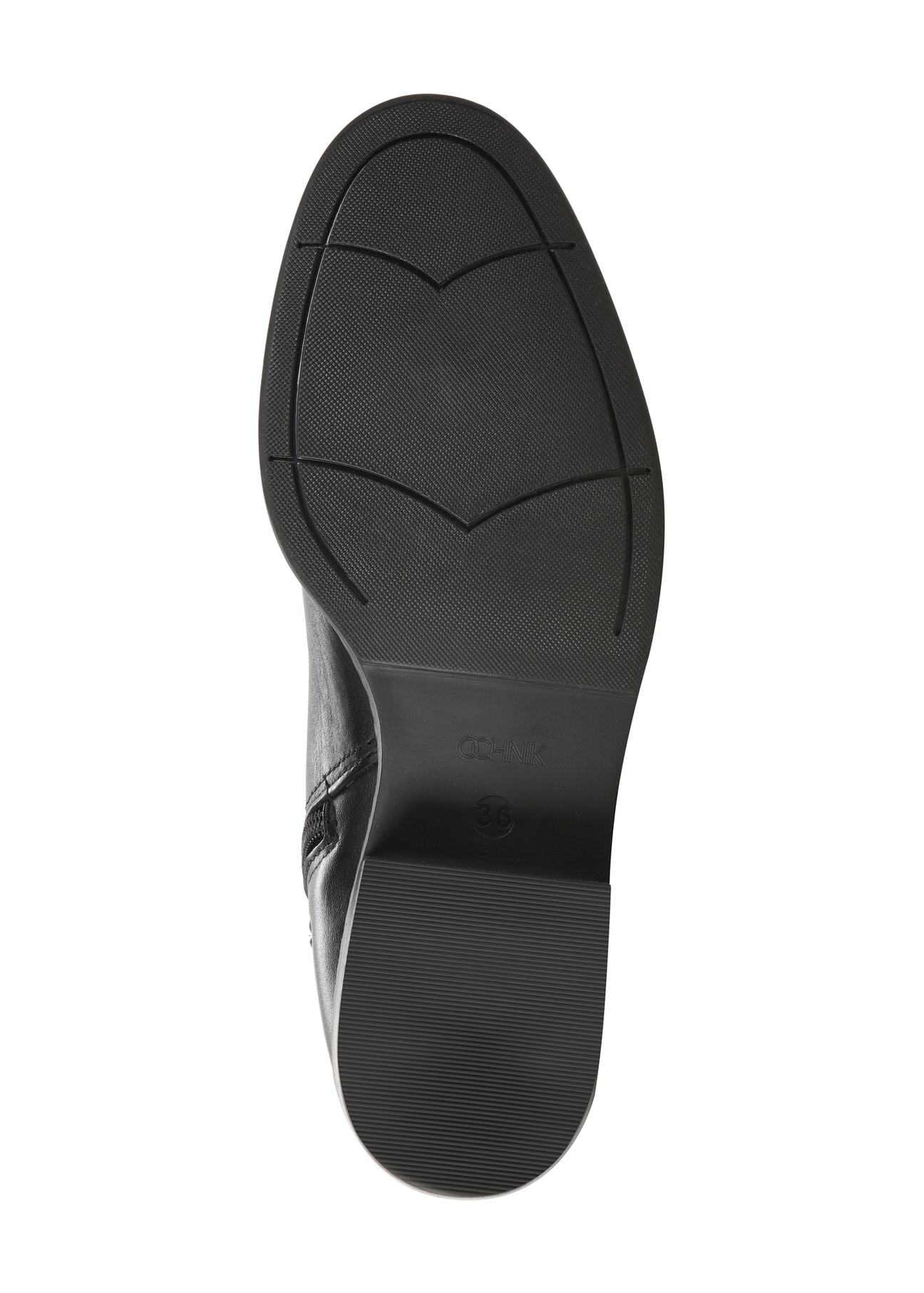 Black leather women's boots BUTYD-1183-99(Z25)