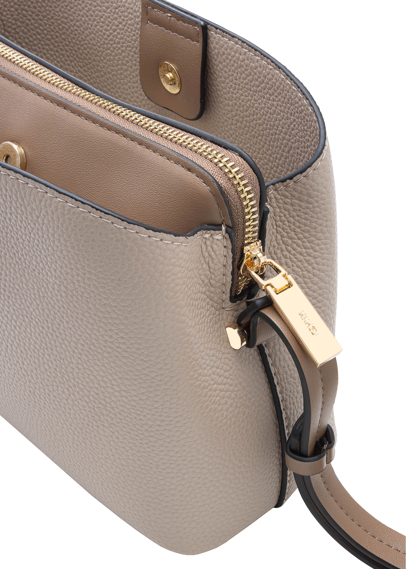 Beige small women's handbag TOREC-0768-1B(W26), close-up of the product detail on a white background.
