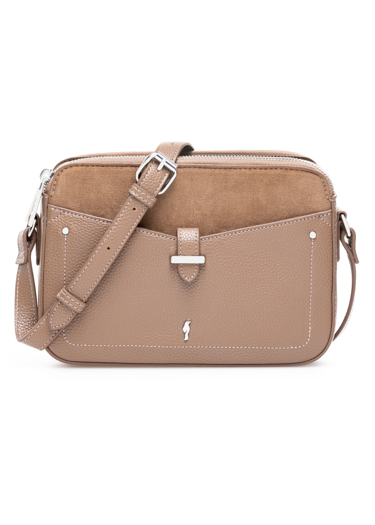 Beige small women's handbag TOREC-0830B-81(Z25), front product view on white background.