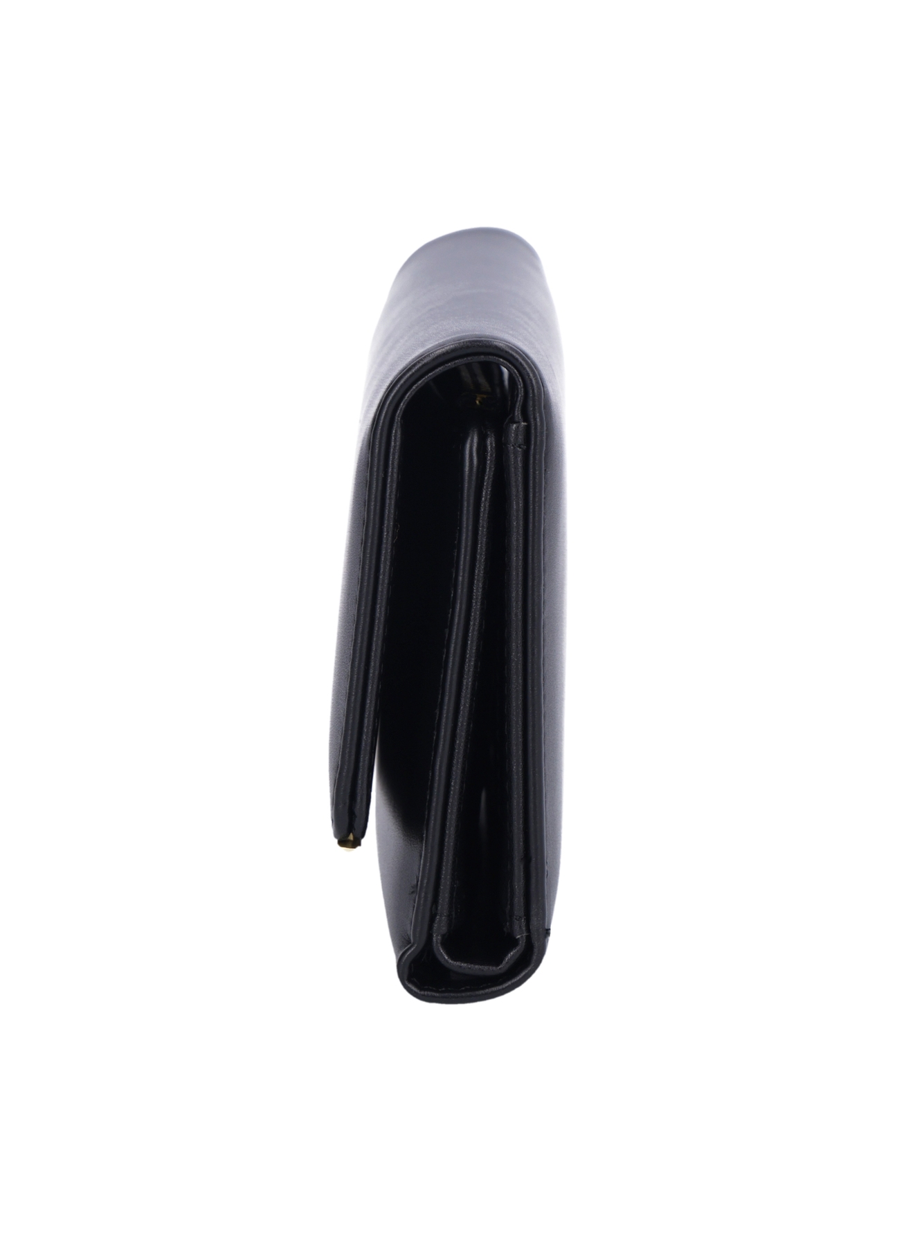 Black large women's wallet POREC-0449-99(Z26), side product view on white background.