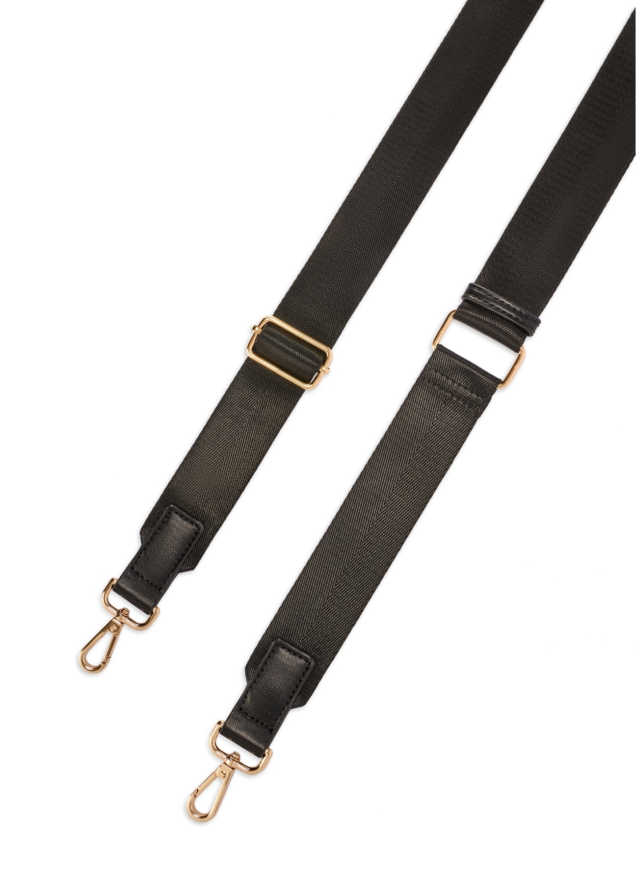 Large black women's bag TOREN-0345-99(W26) - striped view, on a white background.