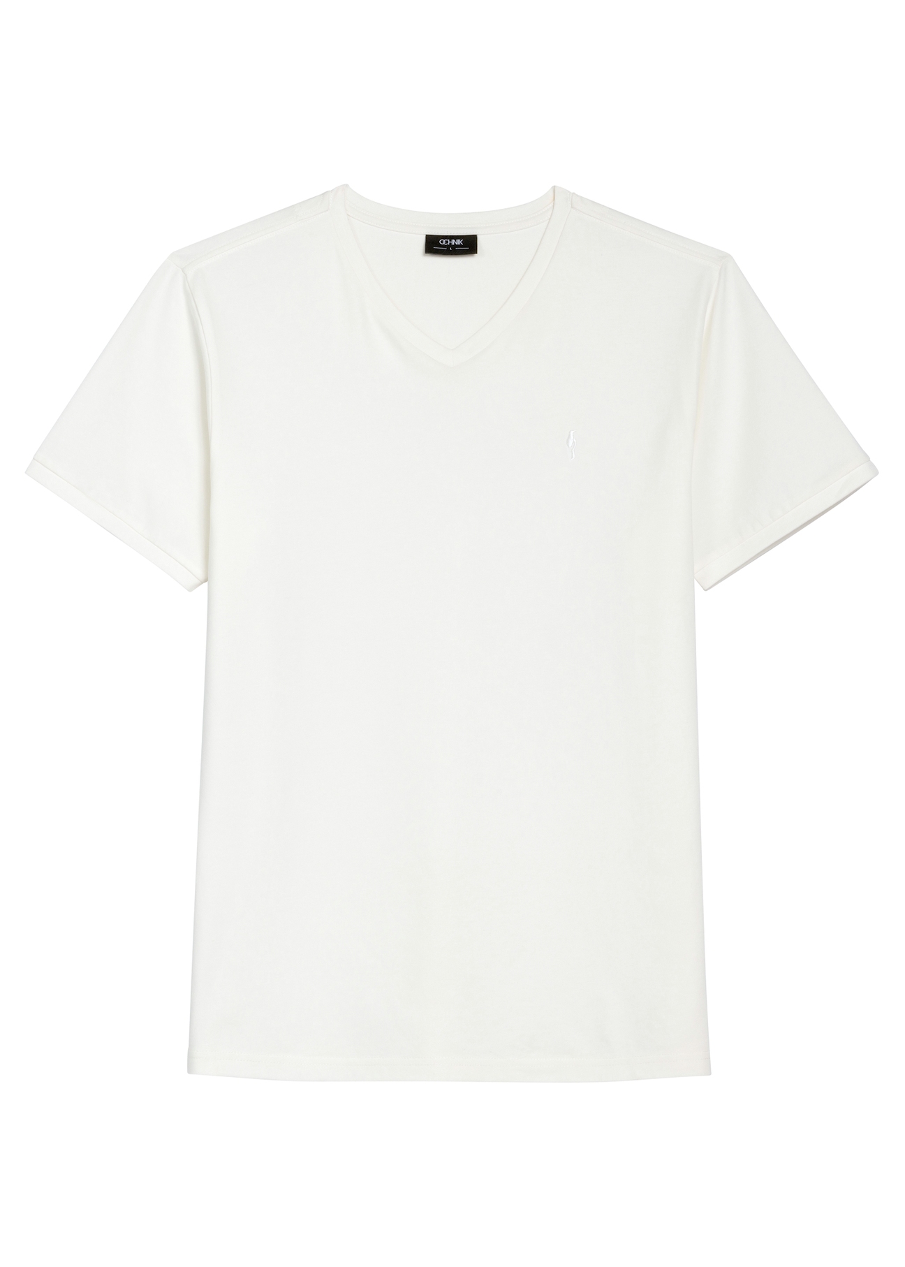 Men's white cotton T-shirt TSHMT-0088-0B(W26) - front product view, on white background.