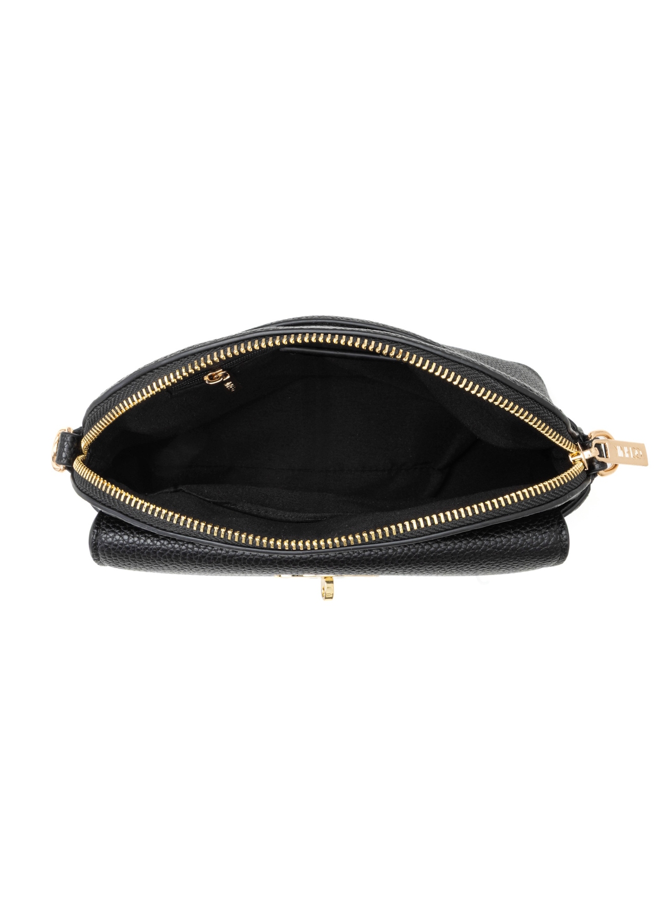 Black women's shoulder bag TOREC-1140-9I(W26), product view inside on white background.
