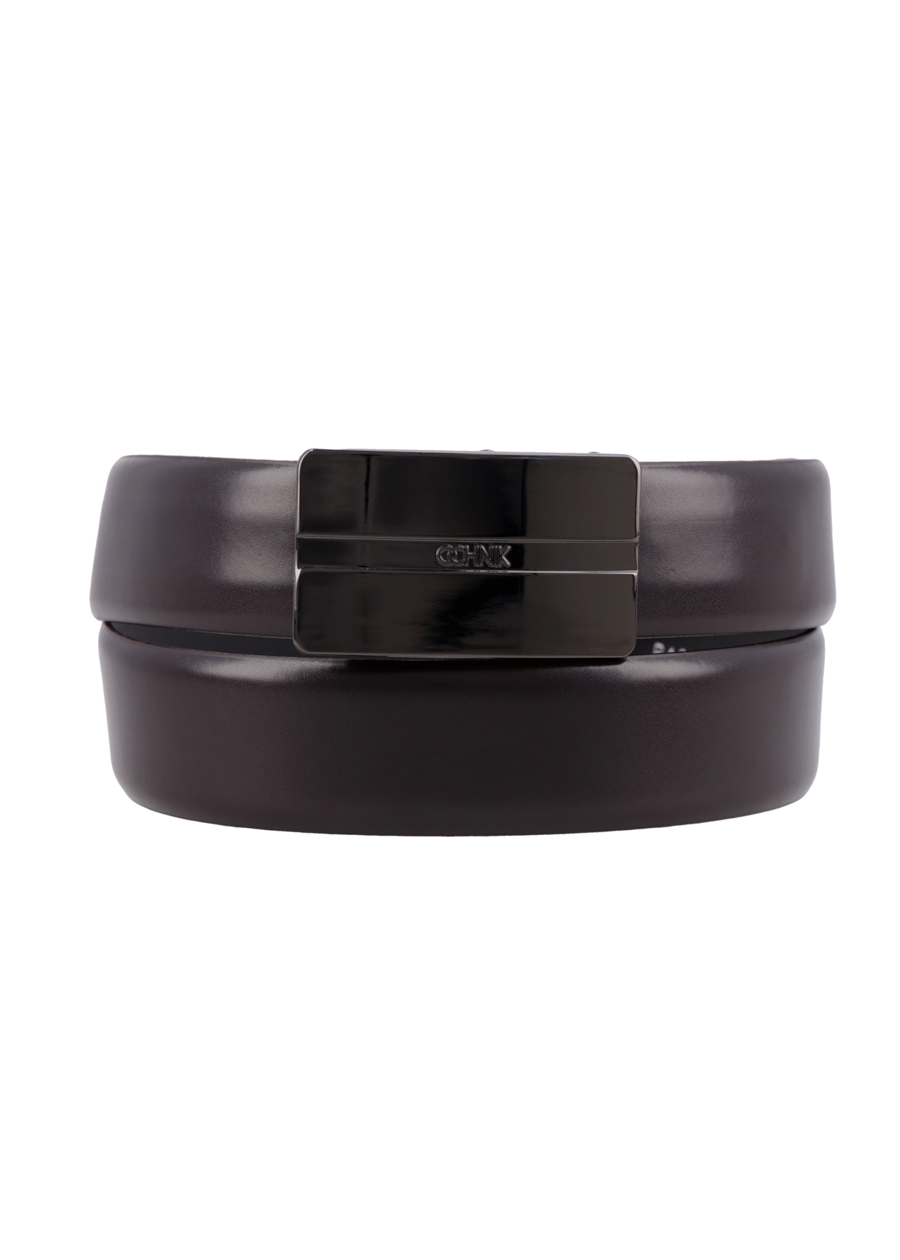 Men's brown leather belt PASMS-0291-1I(Z26)