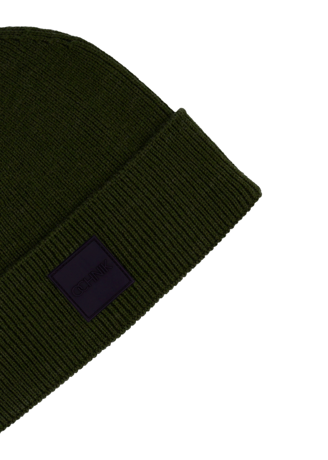 Green men's cap CZAMT-0095-8B(Z26), close-up of the product detail on a white background.