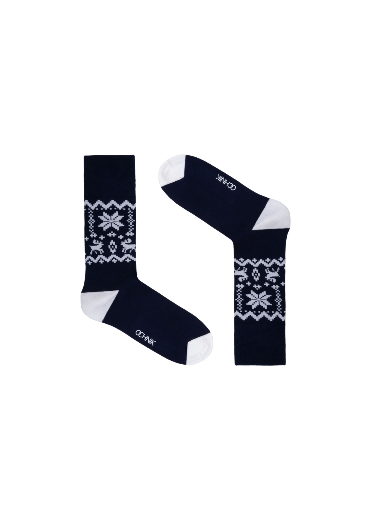 Men's socks with Norwegian pattern SKAMT-0125-69(Z23)-01