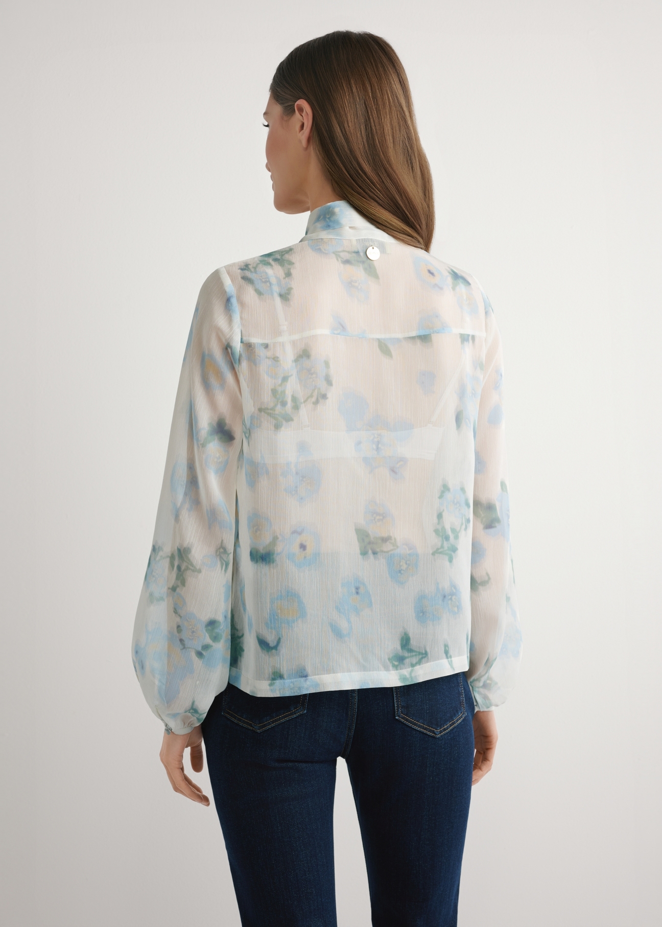 Women's floral blouse BLUDT-0208-7P(W26)