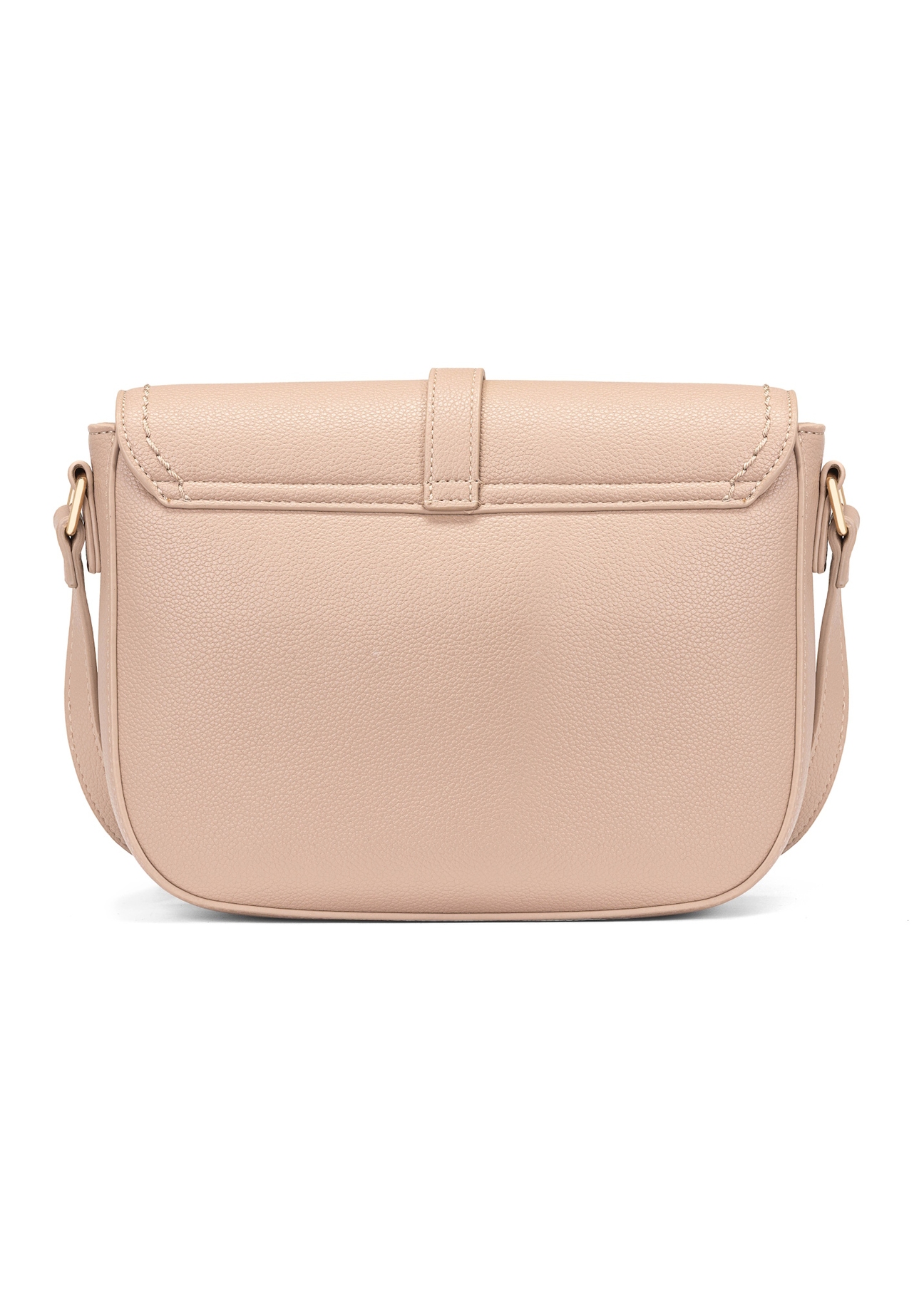 Beige women's messenger bag TOREC-1003-81(W25), back view of the product on a white background.