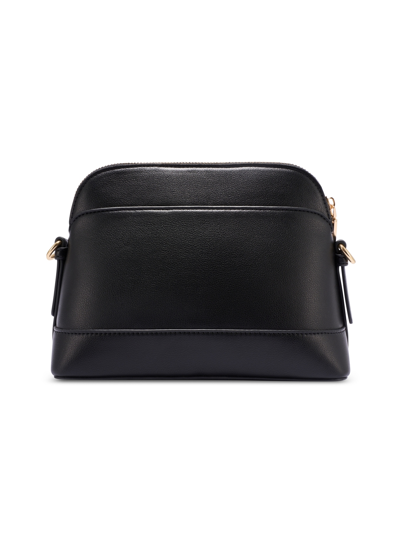 Black women's handbag with monogram TOREC-1180-9P(W26), product view from the back on a white background.