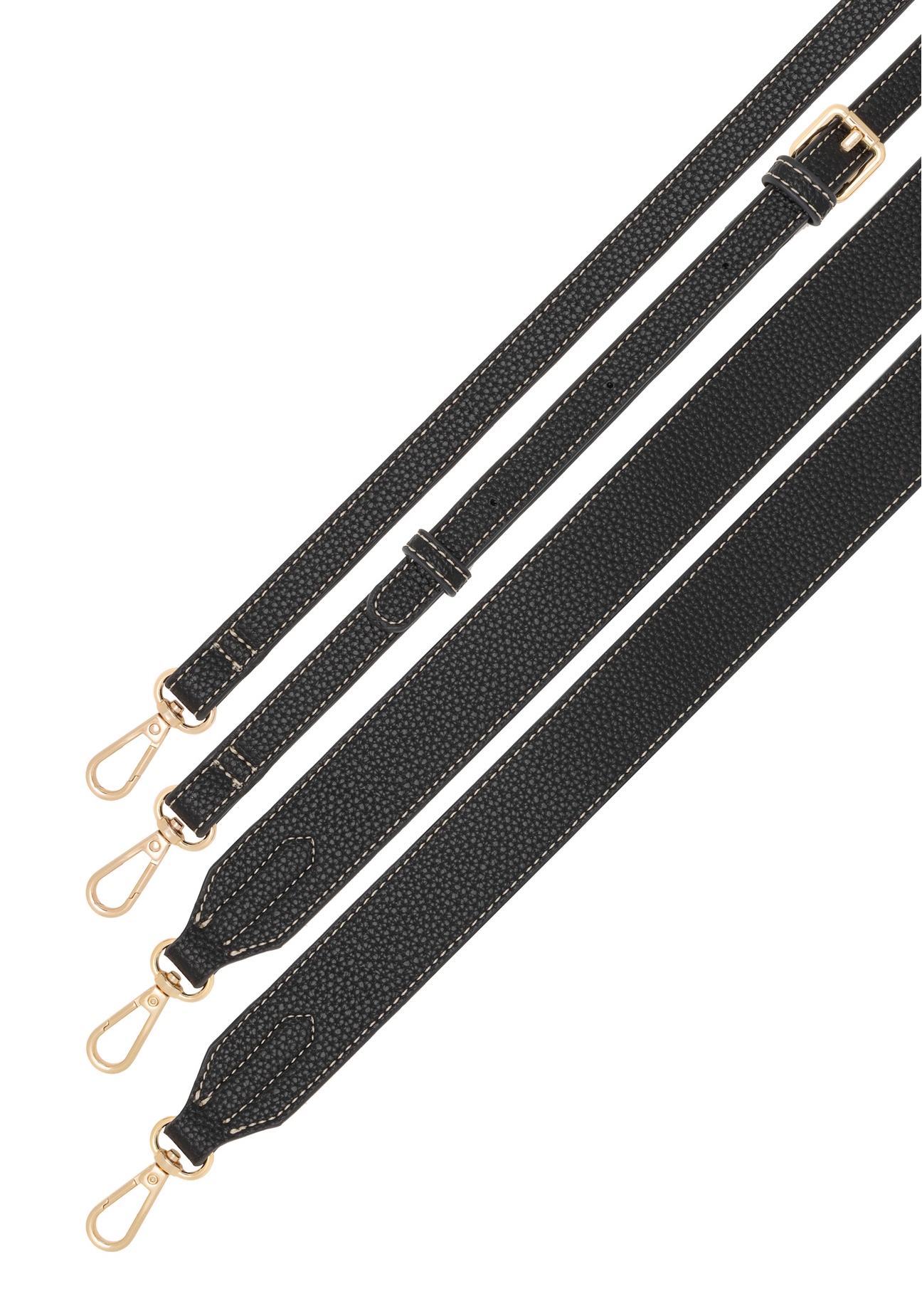 Black women's shoulder bag TOREC-1061-99(Z25), view of the product straps on a white background.