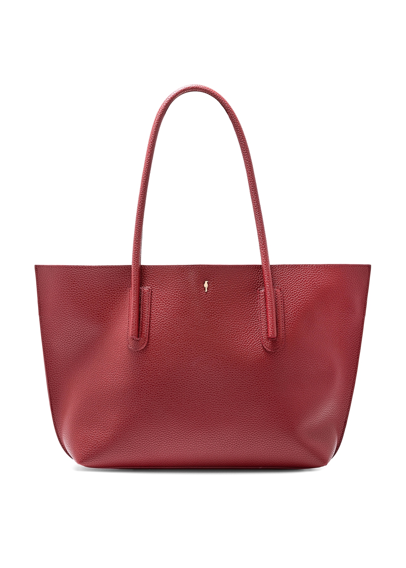 Red women's shopper bag TOREC-0938 B-41(Z 25), product view from the front on a white background.