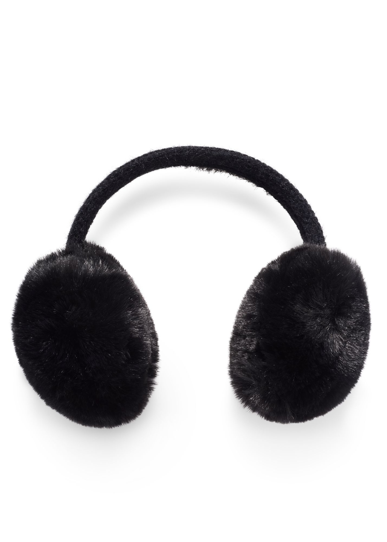 Black women's earmuffs NAUDP-0003-99(Z26) - front product view, on white background.
