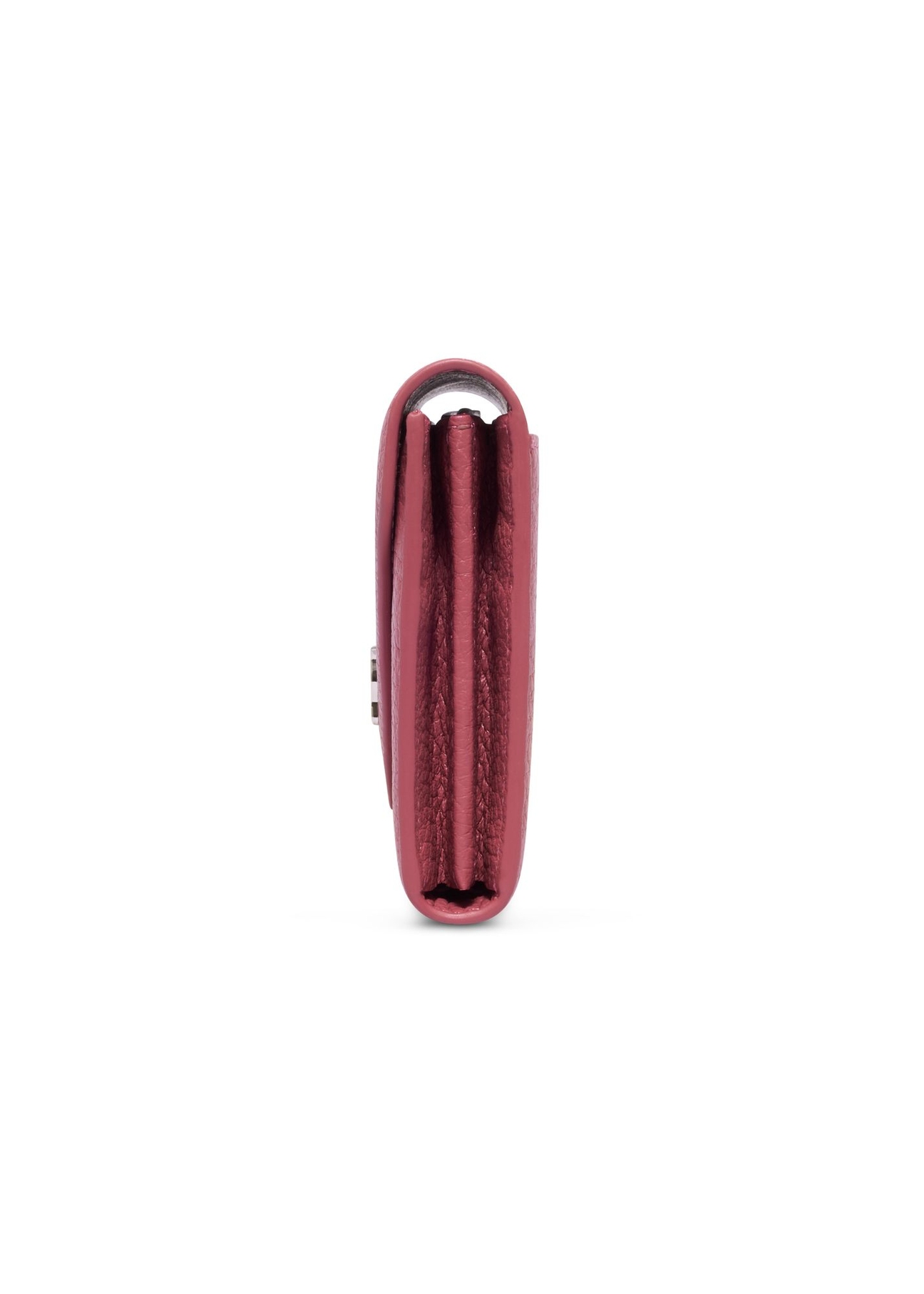 Pink small women's wallet PORES-1017-5B(Z26) - side product view, on white background.