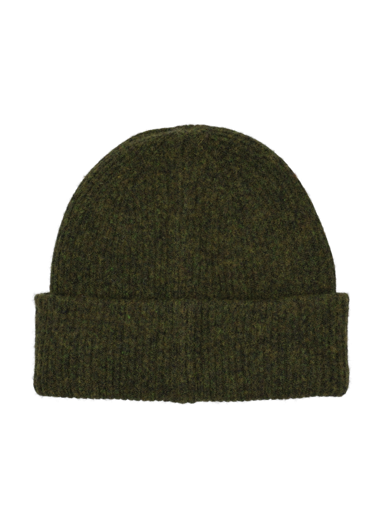 Women's olive wool blend hat CZADT-0201-8E(Z26), back view of the product on a white background.