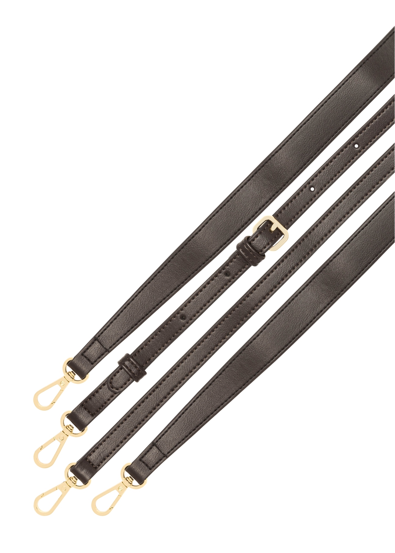 Brown women's handbag made of imitation leather TOREC-1081-1H(W26), close-up view of the product detail on a white background.