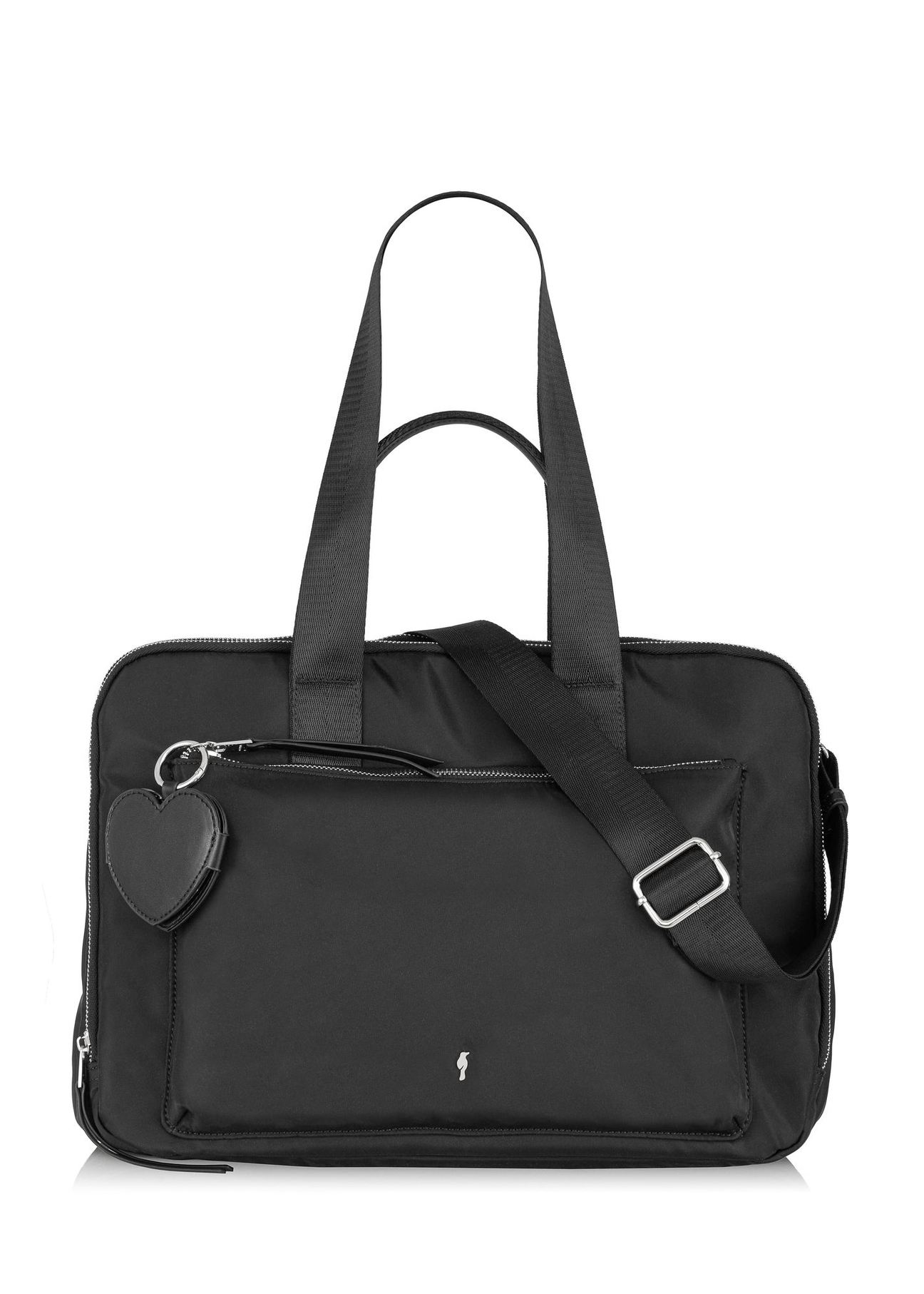 Three compartment black briefcase for women TOREN-0276-99(W24)-01
