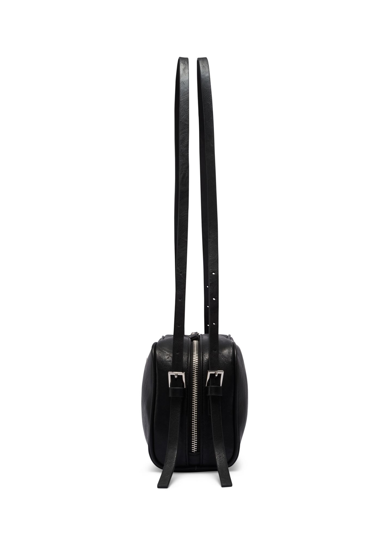 Black women's shoulder bag TOREC-1384-99(Z26) - side view of the product, on a white background.