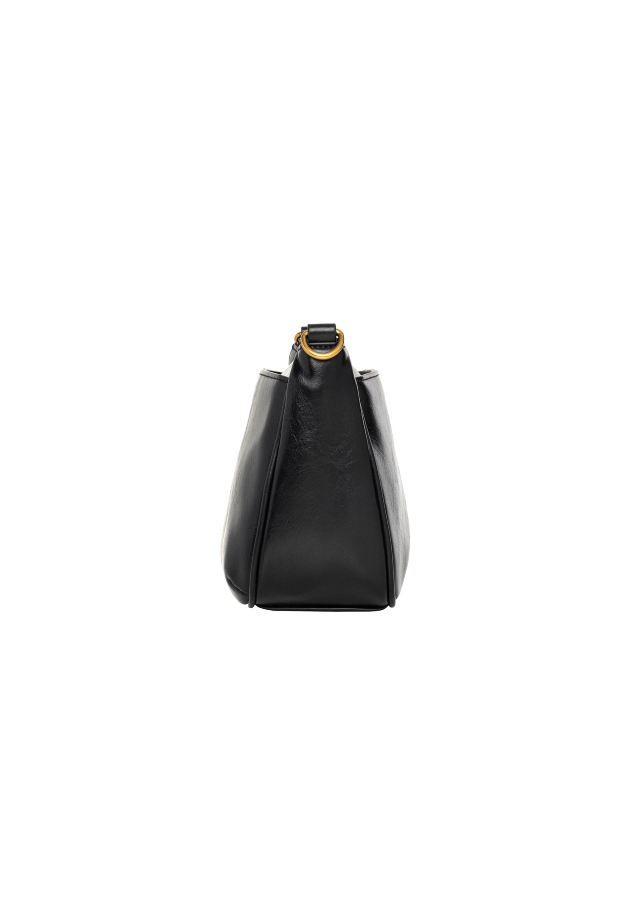 Black women's shoulder bag TOREC-1245-9F(Z26), side view of the product on a white background.