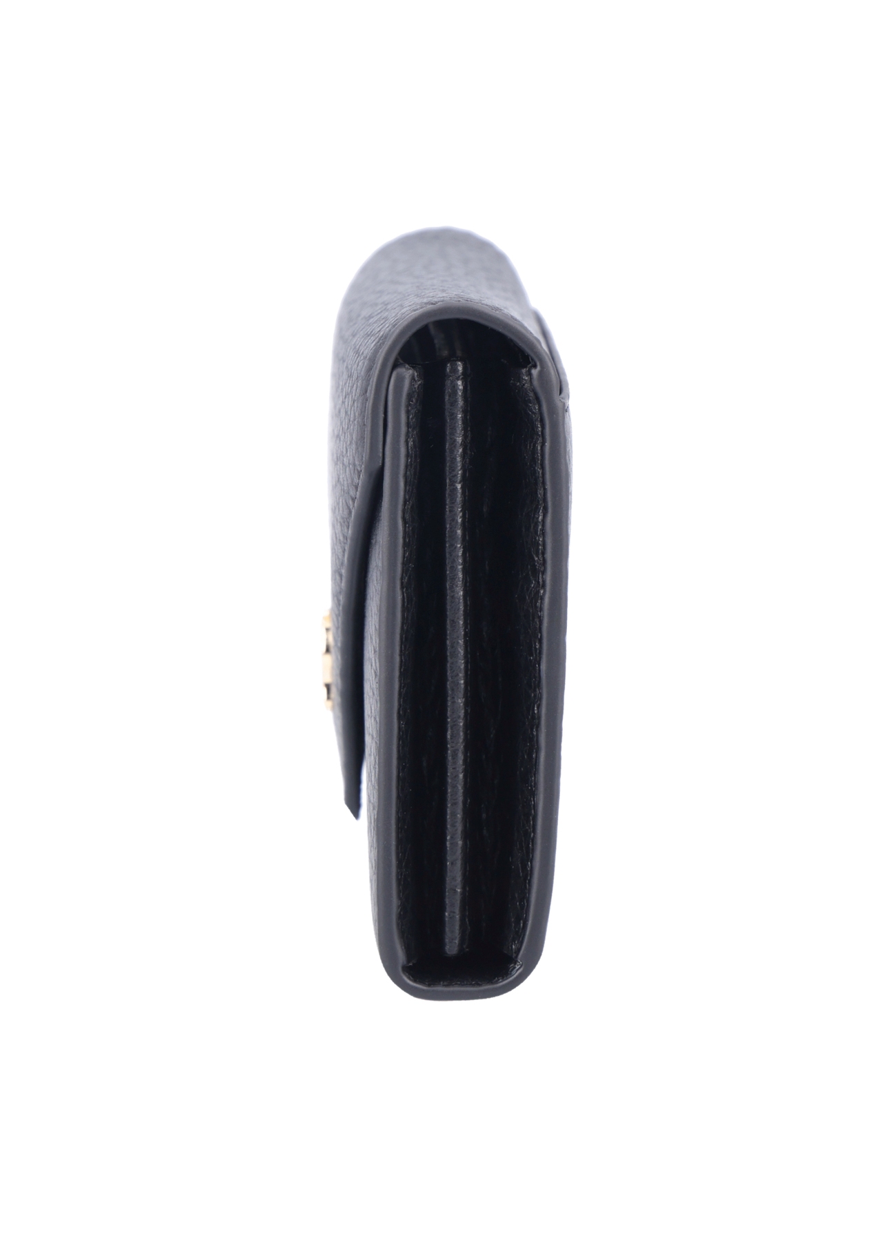 Large black leather women's wallet PORES-1016-9I(Z26), side product view on white background.