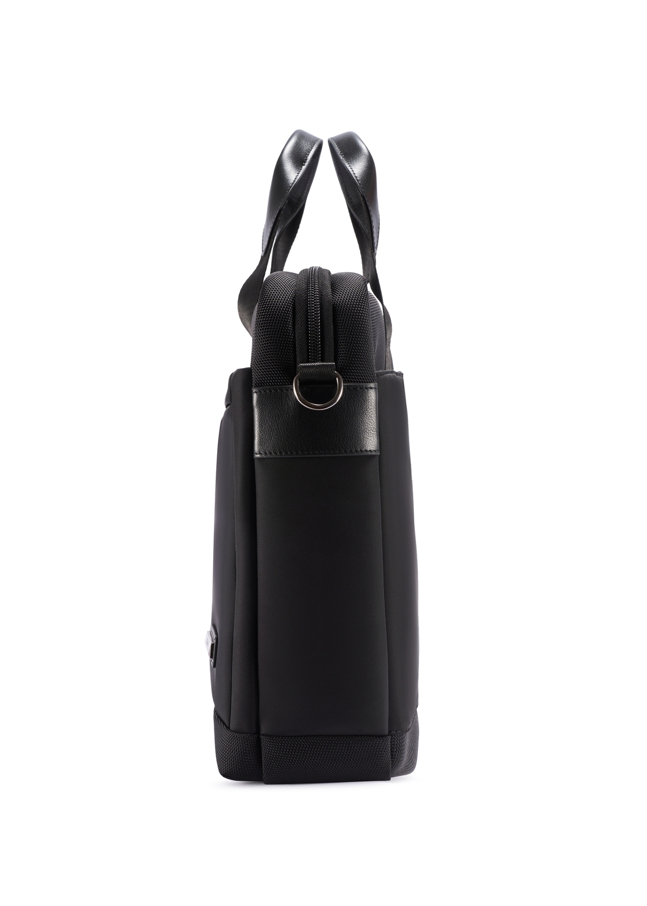 Black men's briefcase TORMN-0403-99(W26), side view of the product on a white background.