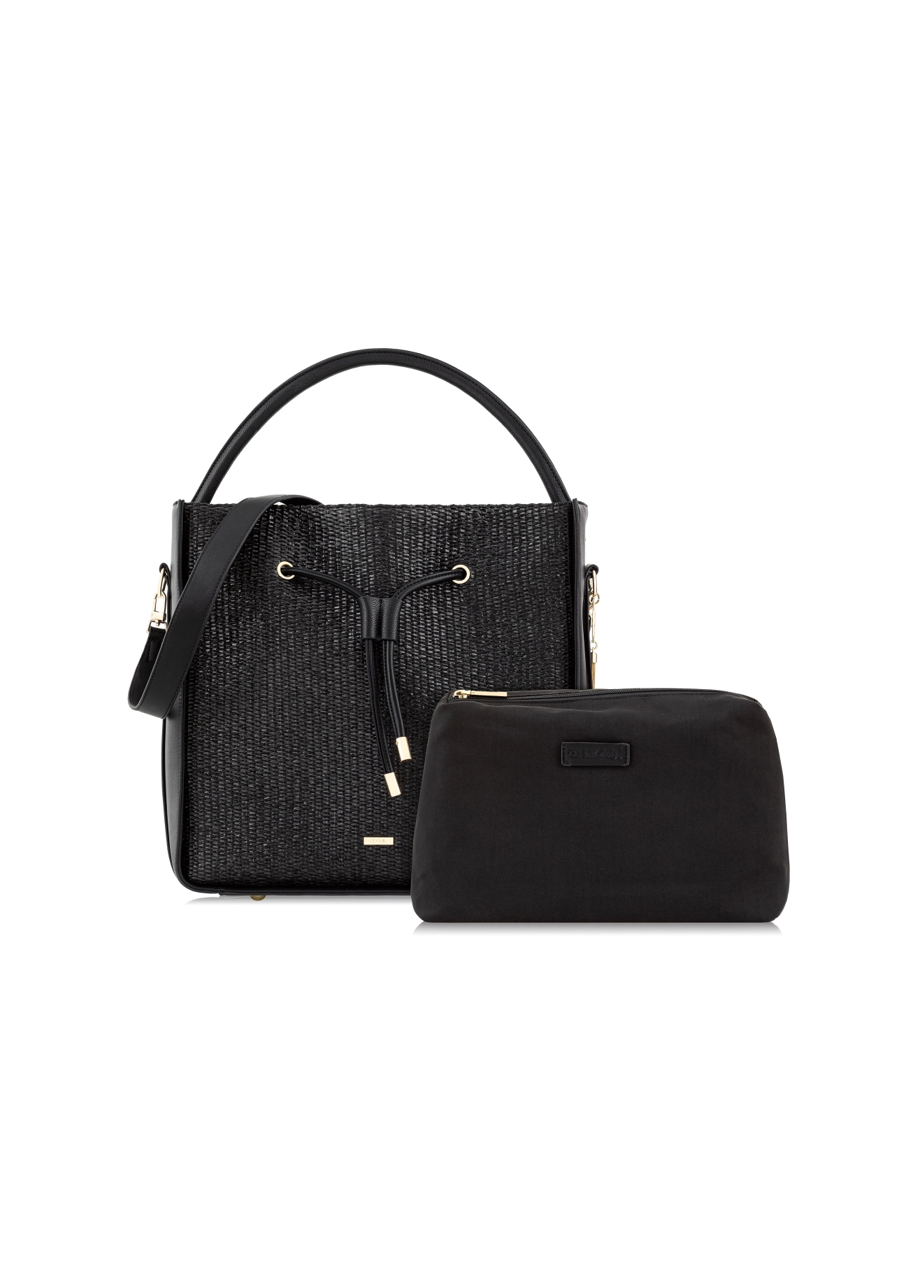 Black Women's Braided Handbag TOREC-0452-99(W21)-05