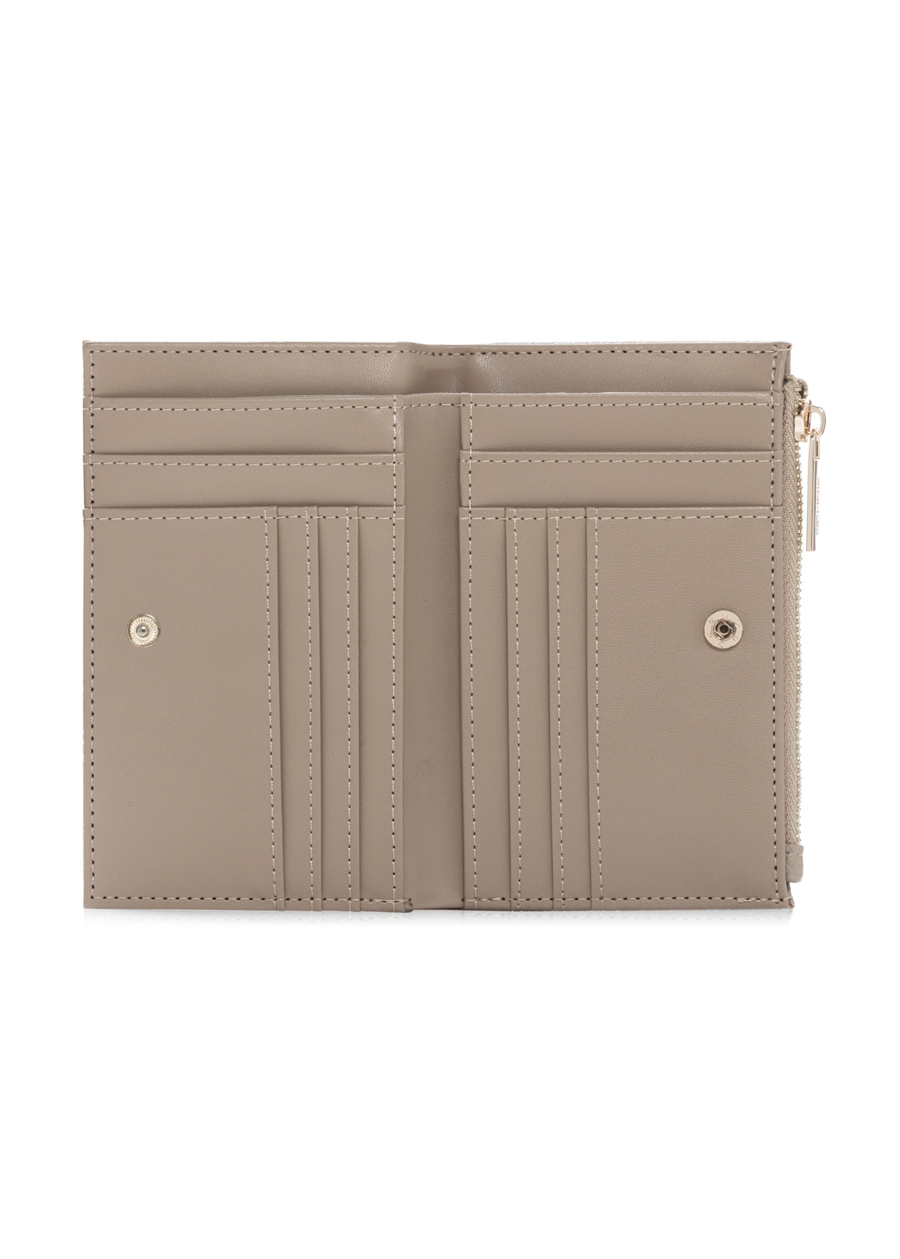 Medium beige women's wallet POREC-0428-1B(W26), product view inside on white background.
