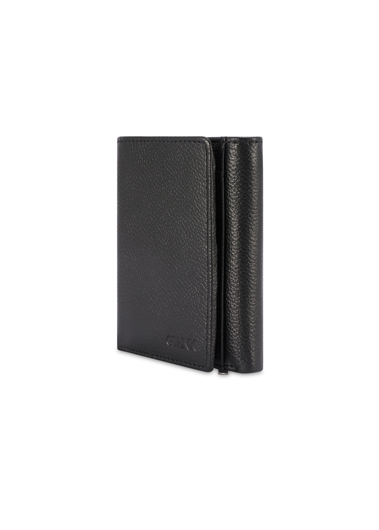 Small men's leather wallet PORMS-0688-9I(W26), diagonal product view on white background.