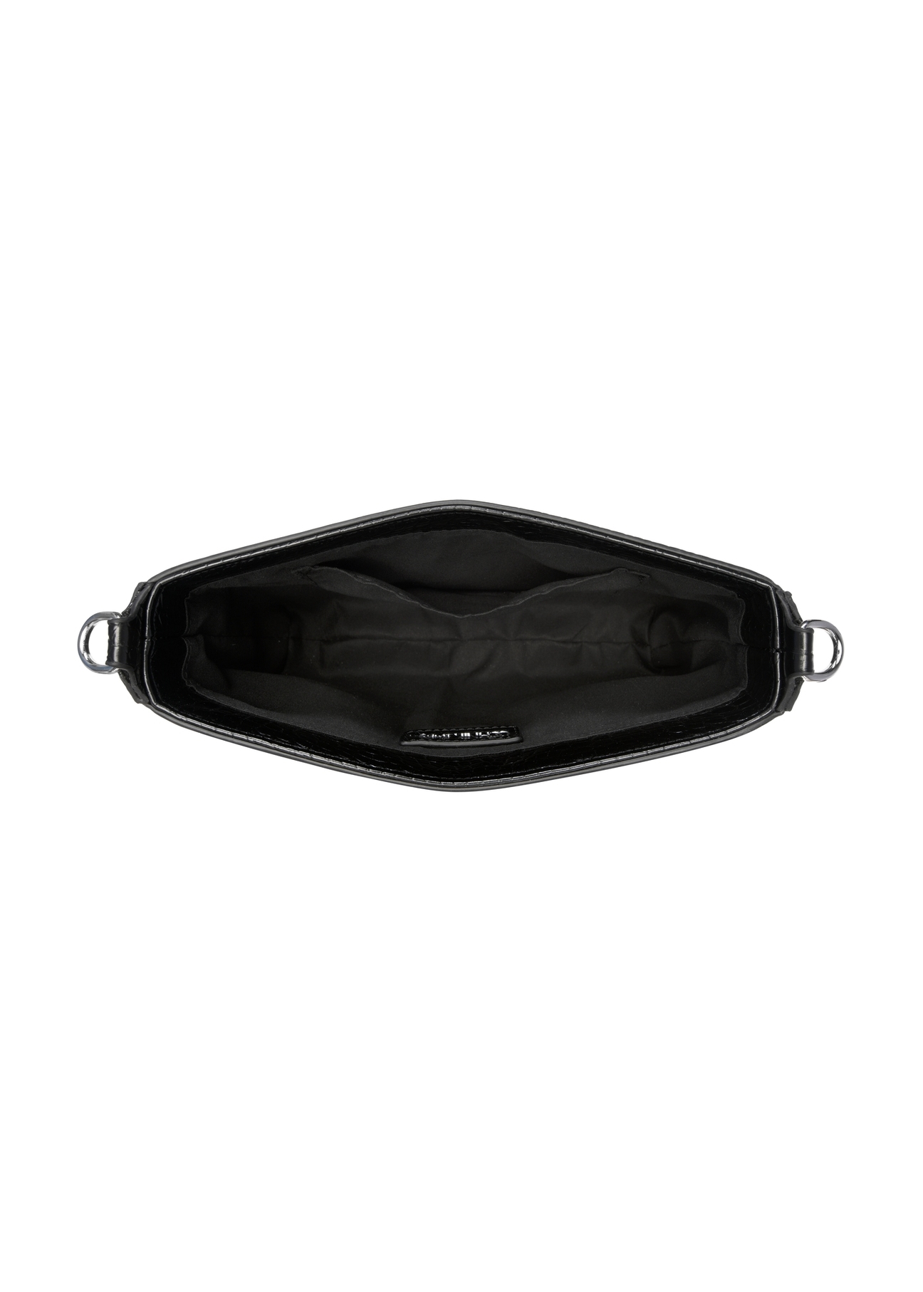 Black croco women's handbag TOREC-1262-9G(Z26), product view from above on a white background.
