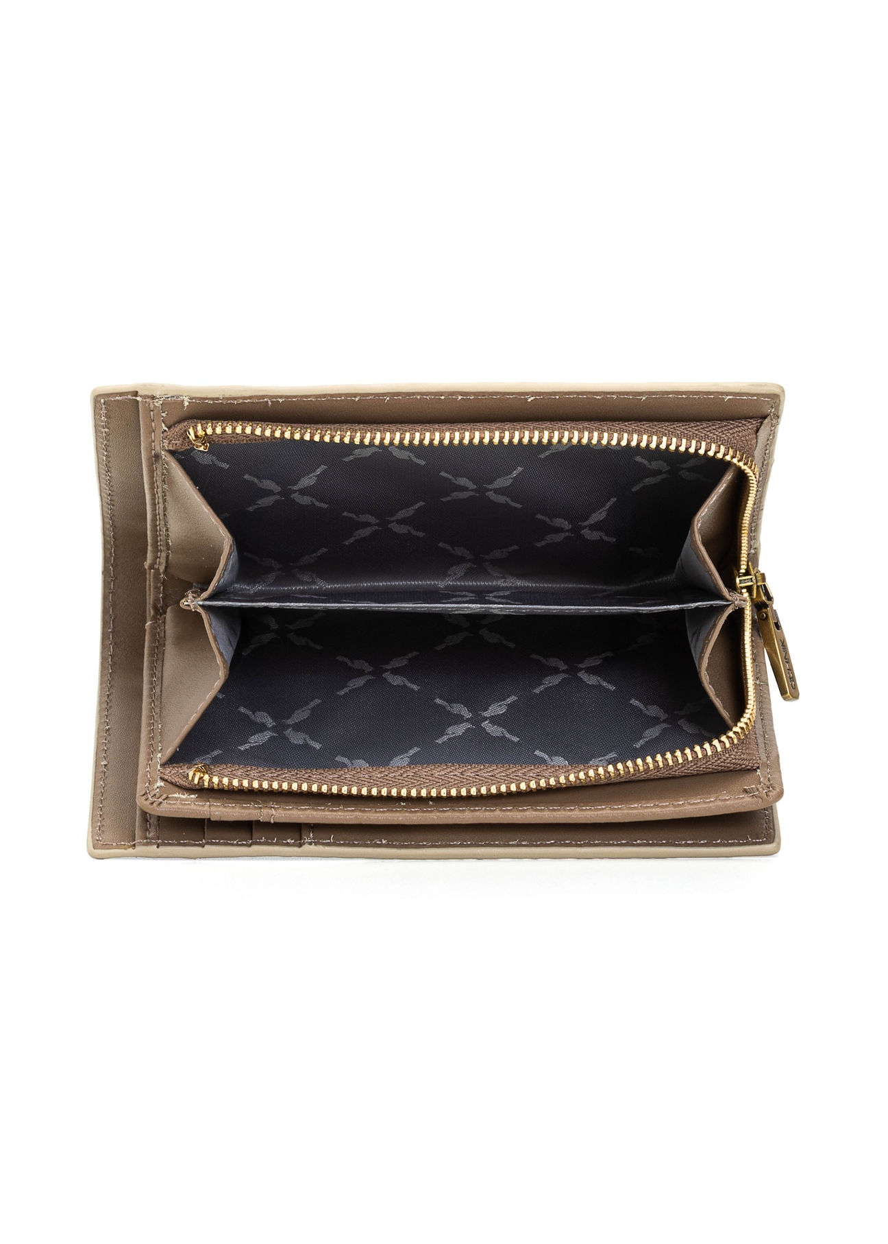 Medium women's leather wallet PORES-0970-86(Z25), product view inside on white background.