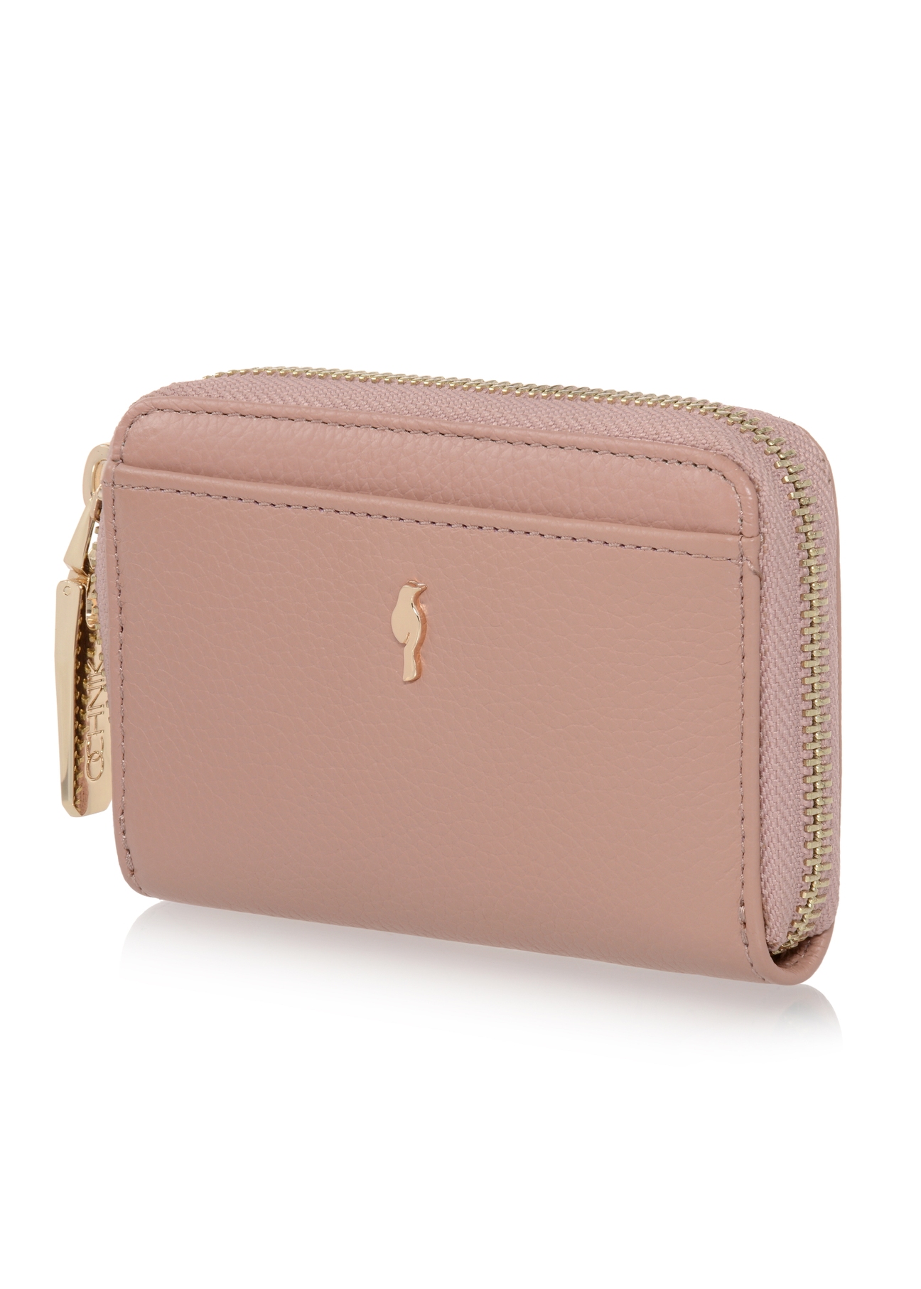Pink leather women's wallet PORES-0832-31(W23)-03