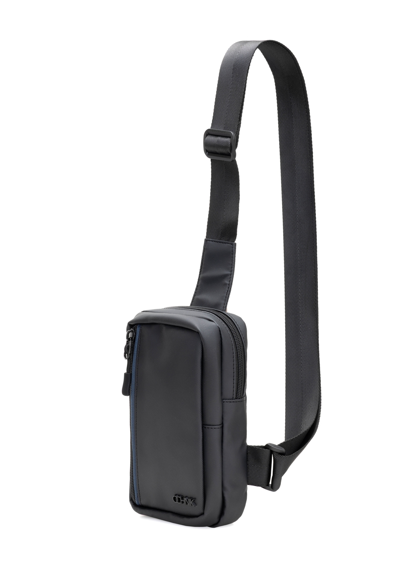 Black men's shoulder bag TORMN-0393-9J(W26) - diagonal product view, on a white background.