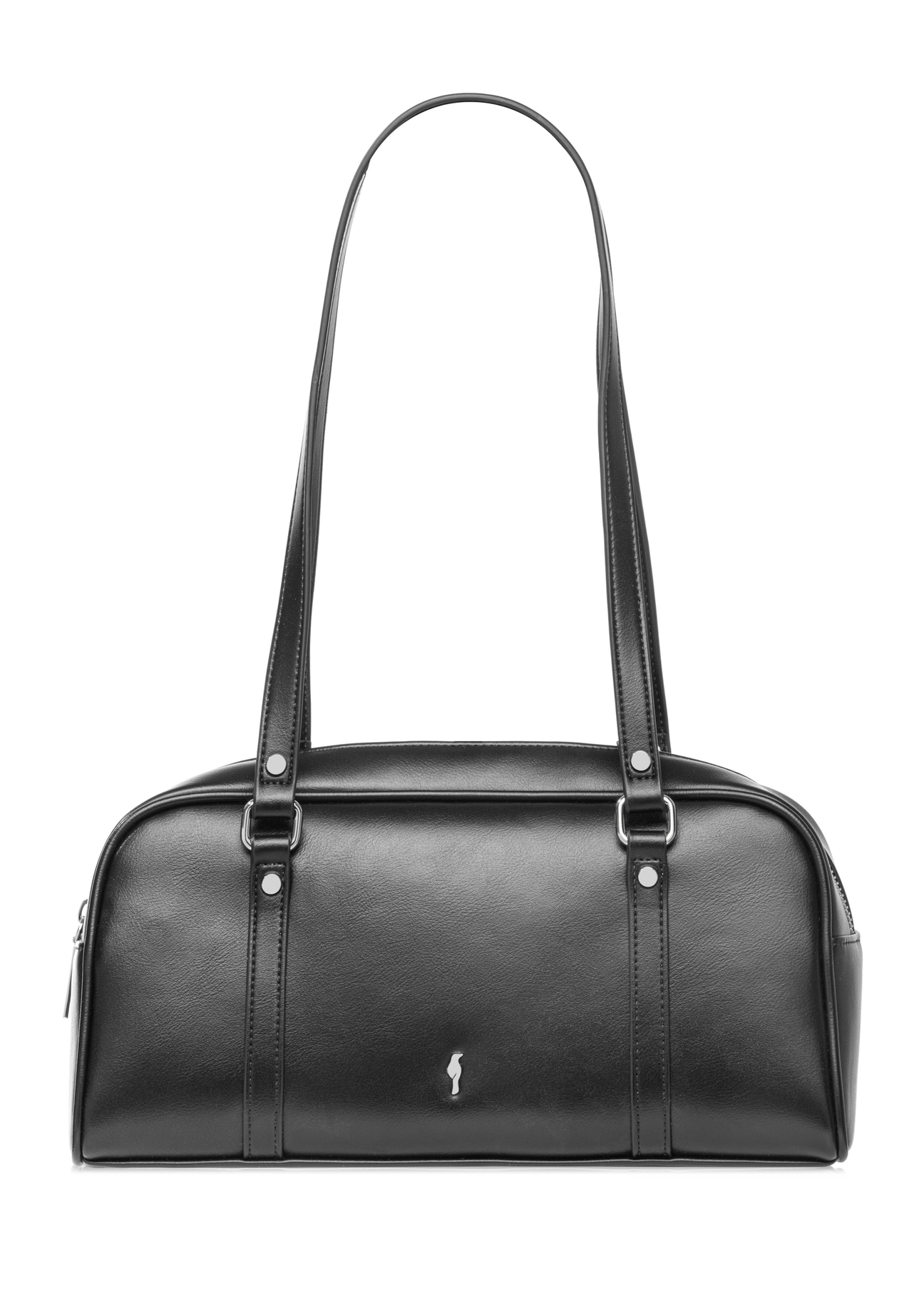 Black shoulder bag TOREC-1233-9G(W26), front product view on white background.