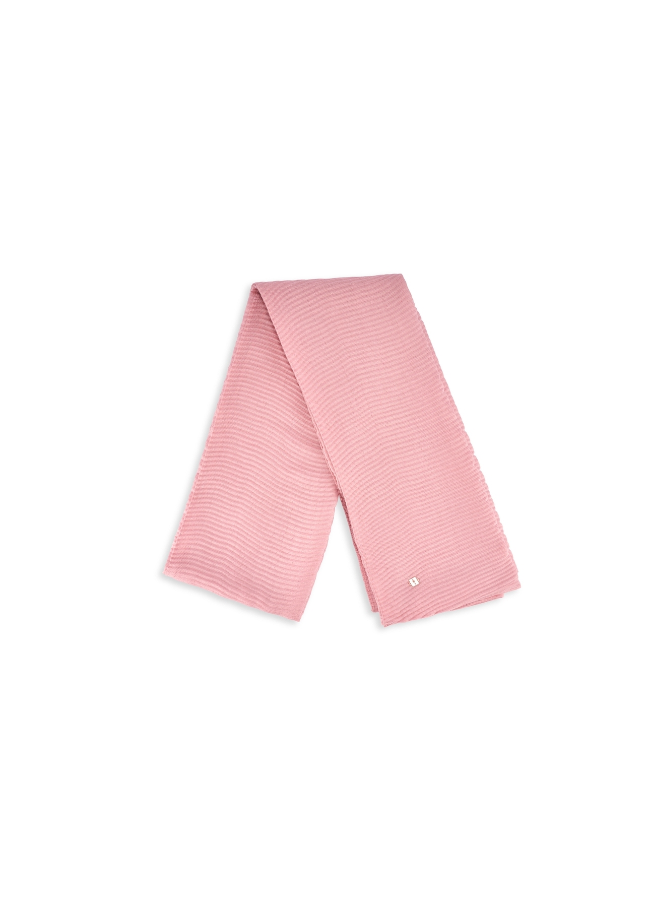 Pink lightweight women's scarf SZADT-0217-5D(W26), front product view on white background.