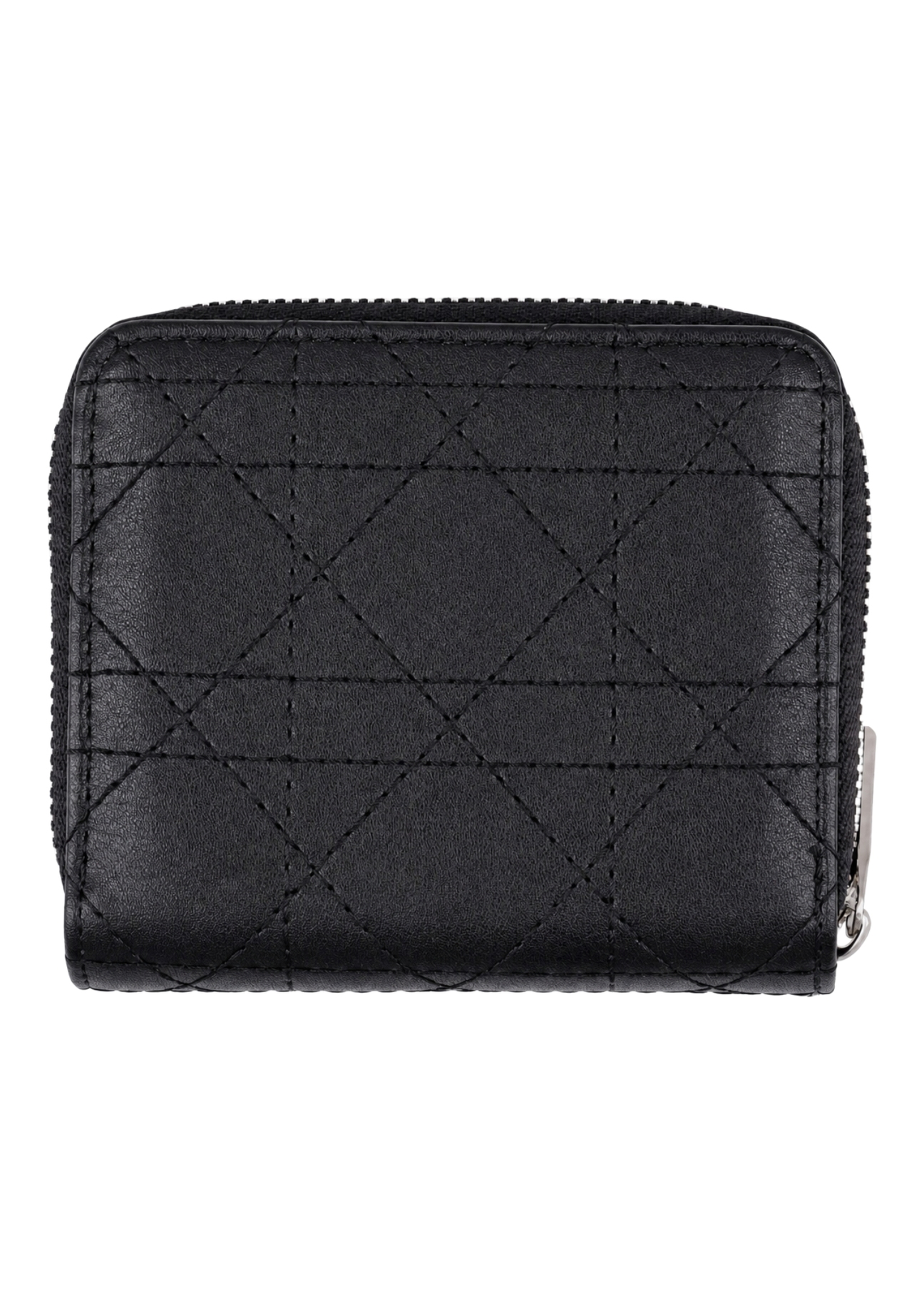 Medium women's wallet with stitching POREC-0442-9P(Z26), back view of the product on a white background.