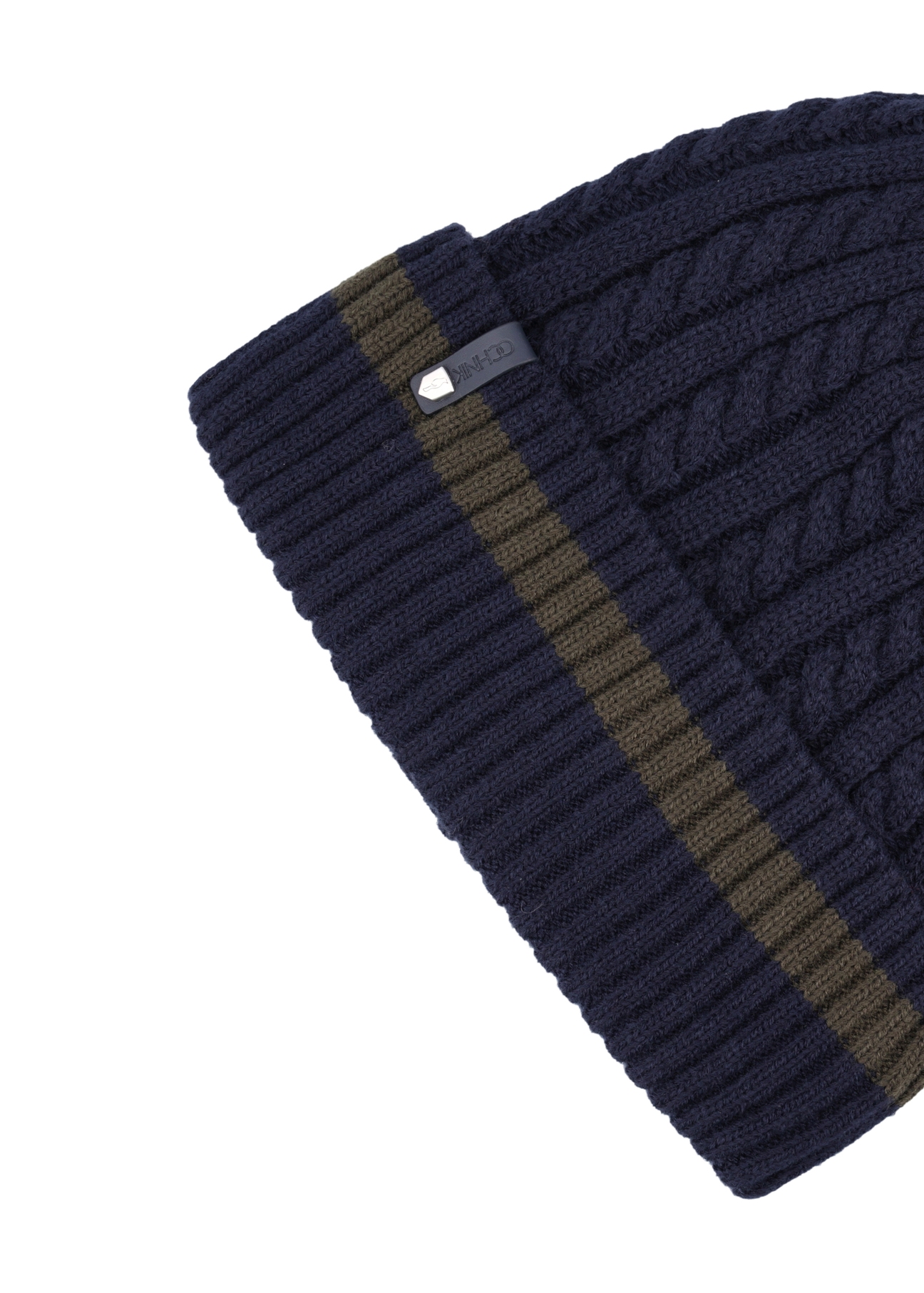 Navy blue men's cap CZAMT-0086-7E(Z26), close-up of the product detail on a white background.