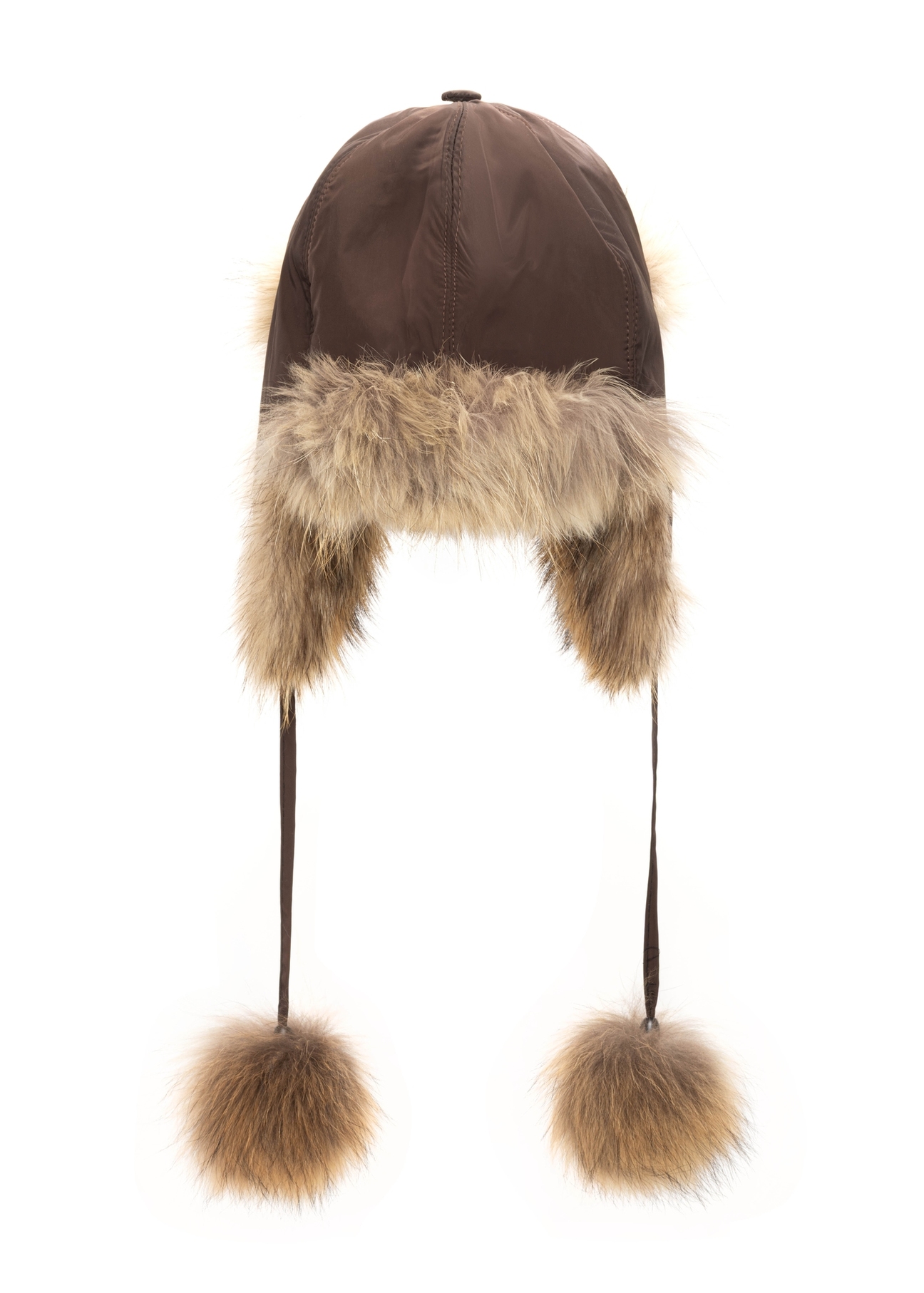 Women's hat with natural raccoon fur CZADF-0048-1I(Z26)