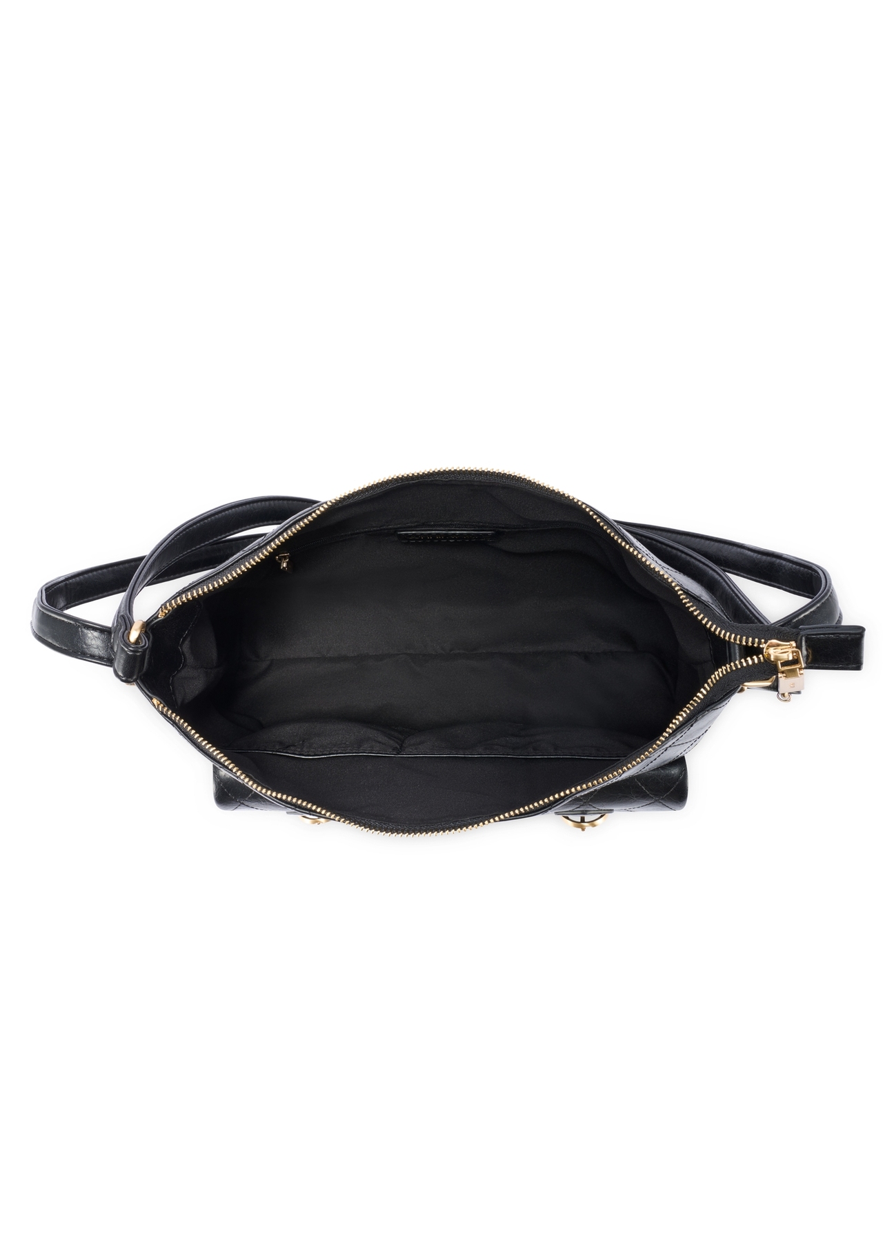 Black leather women's belt PASDS-0342-99(W26) - product view from above, on a white background.