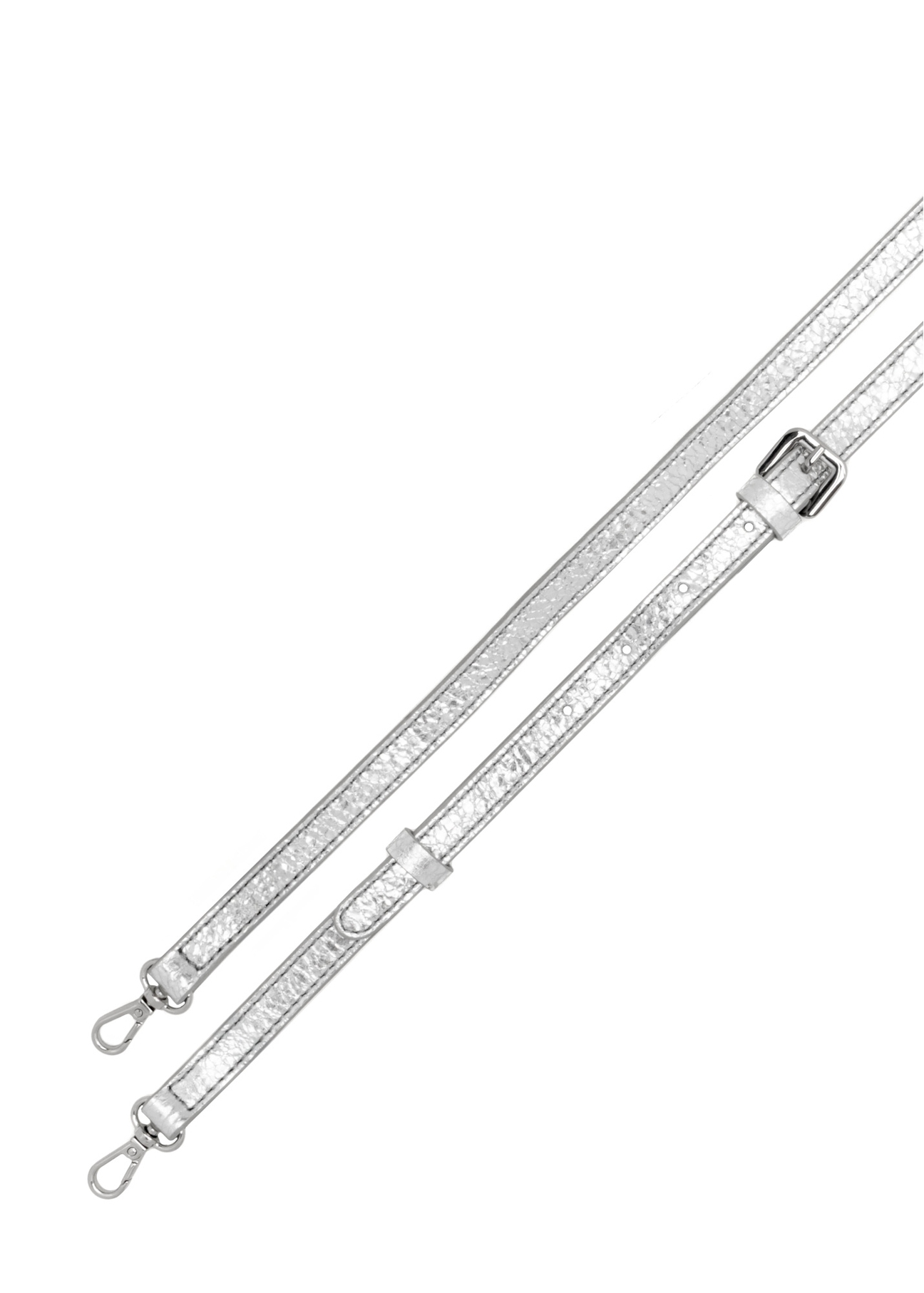 Silver women's handbag TOREC-1070-91(Z25), view of the product strap on a white background.