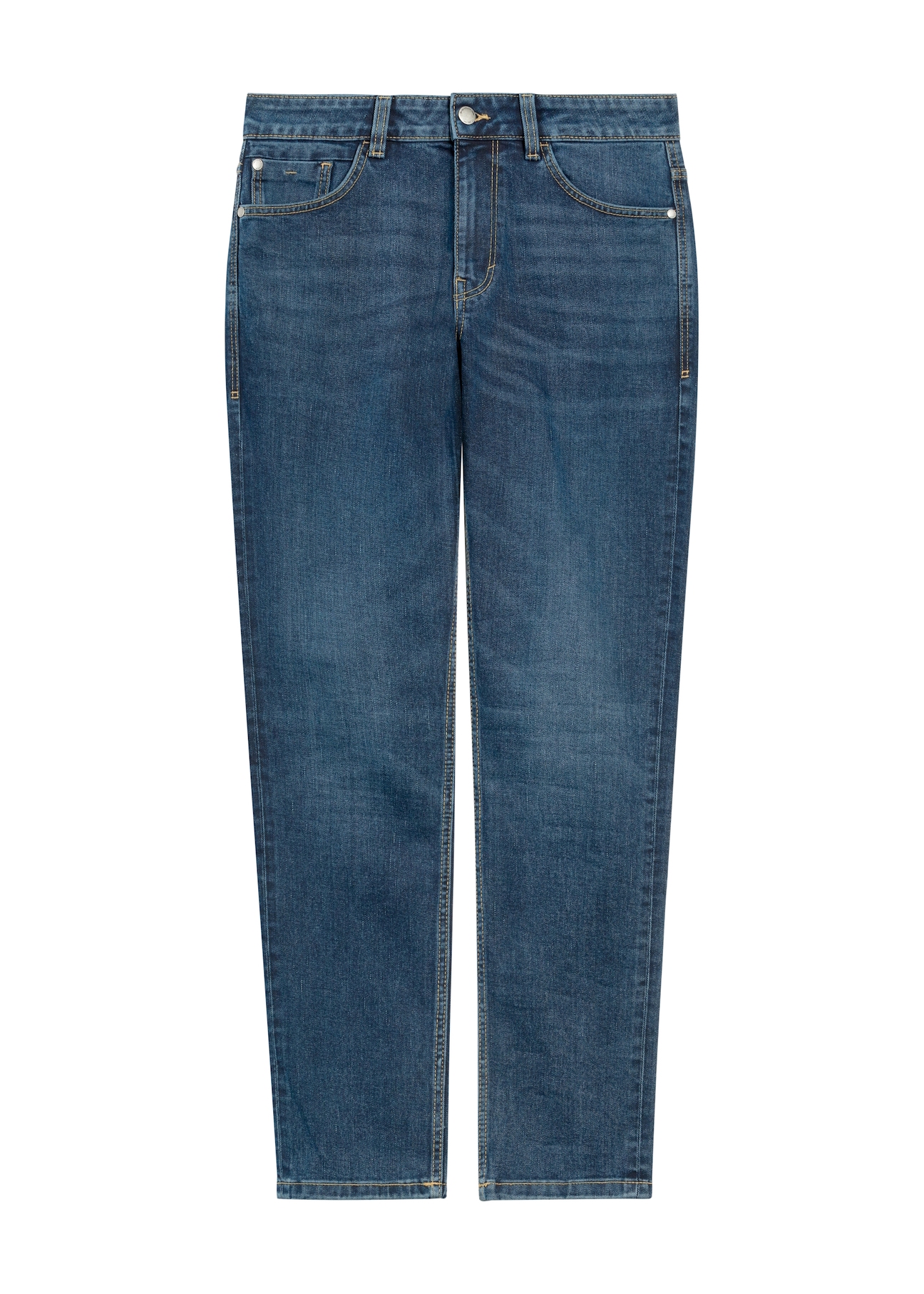 Navy blue men's jeans JEAMT-0022-17(Z25), product view from the front on a white background.