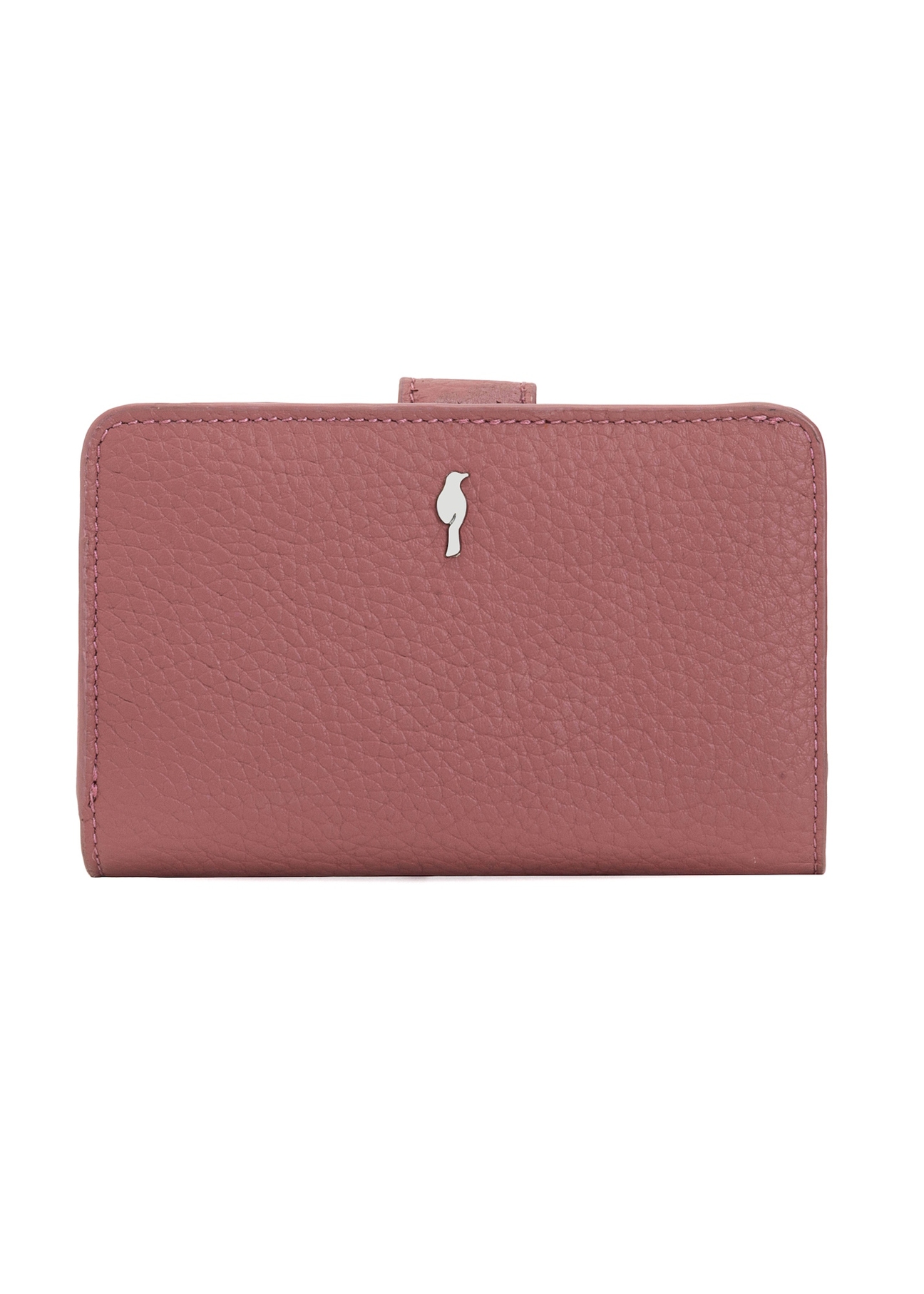 Medium leather pink women's wallet PORES-0896G-31(Z25), front product view on white background.