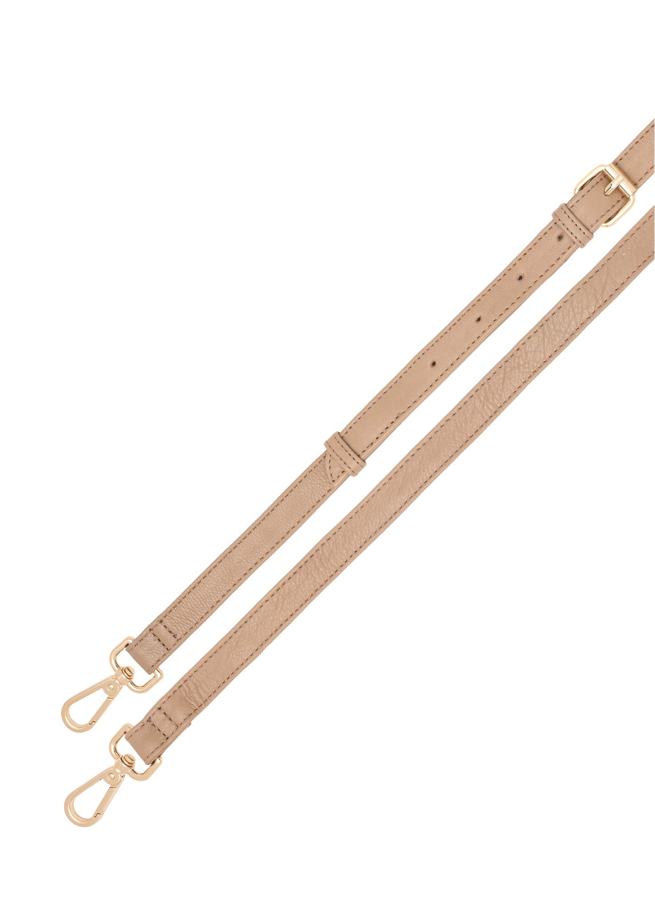 Beige leather women's shoulder bag TORES-0806F-1B(W26) - product view from above, on a white background.