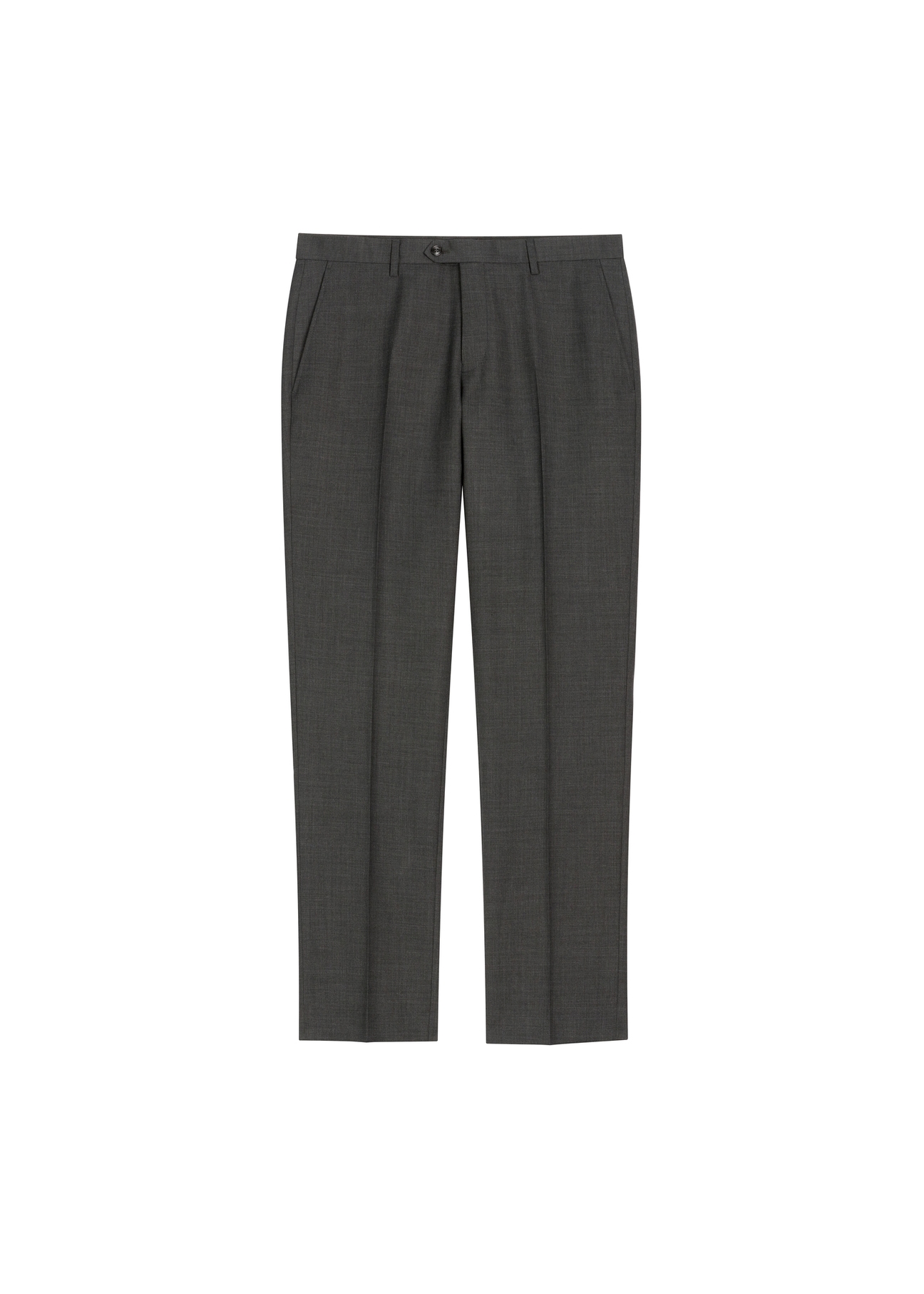 Men's graphite trousers with wool SPOMT-0122-9D(Z26) - front product view, on white background.