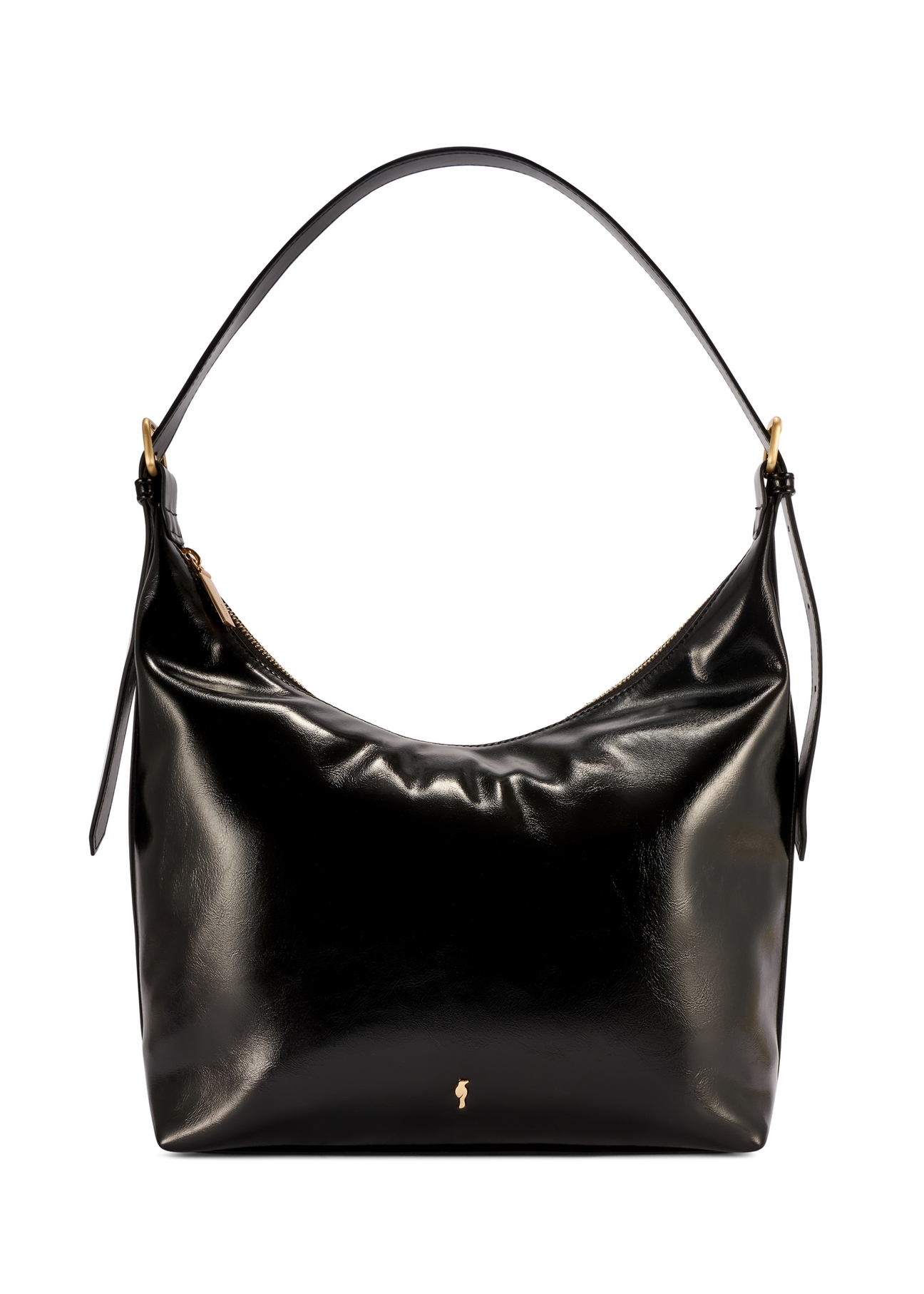 Black women's shoulder bag TOREC-1166-9F(W26), front product view on white background.