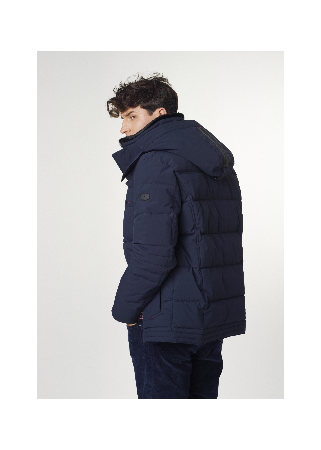 Warmed navy blue men's winter jacket KURMT-0242-69(Z21)-02