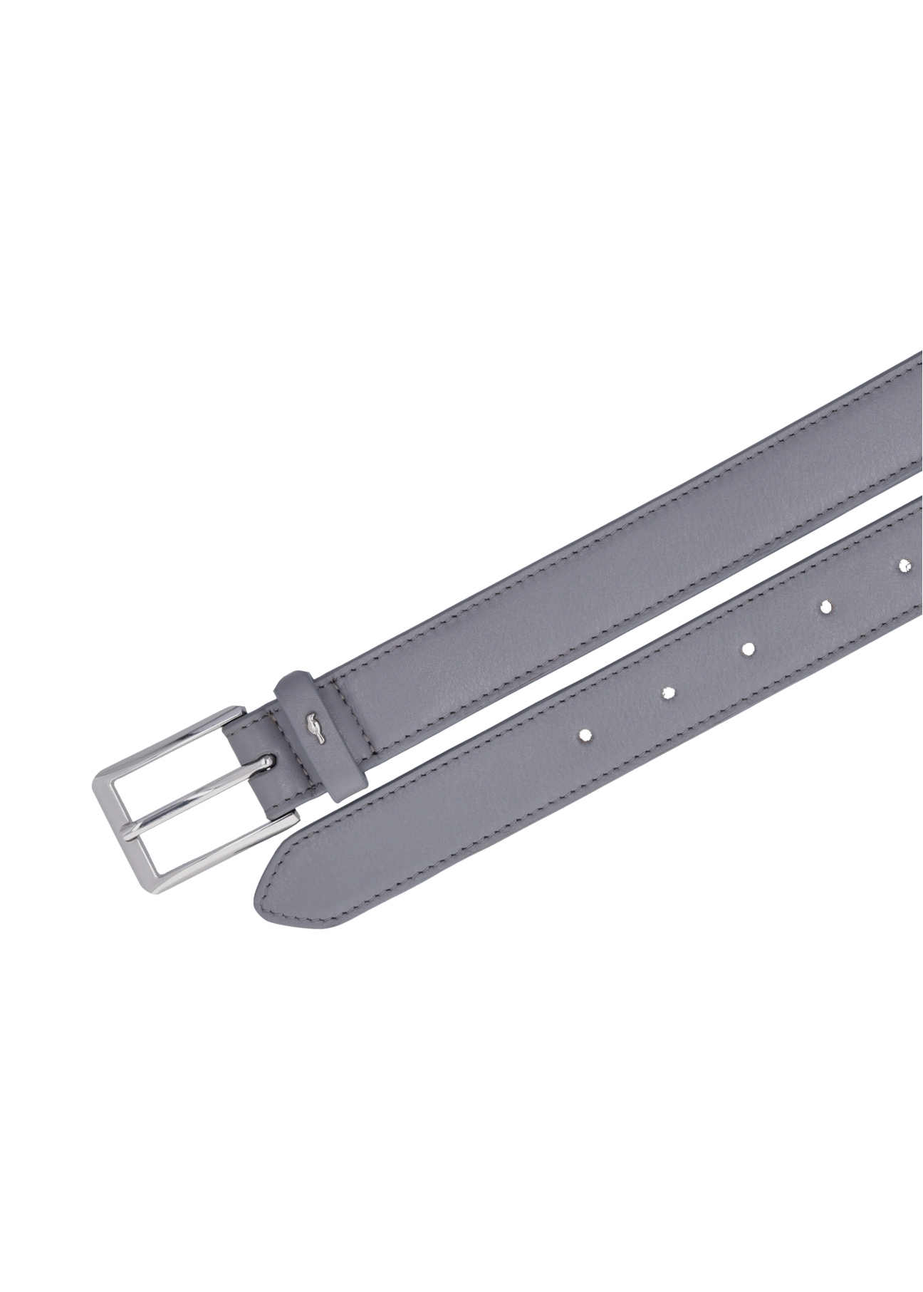 Graphite women's leather belt PASDS-0346-9D(Z26), top product view on white background.