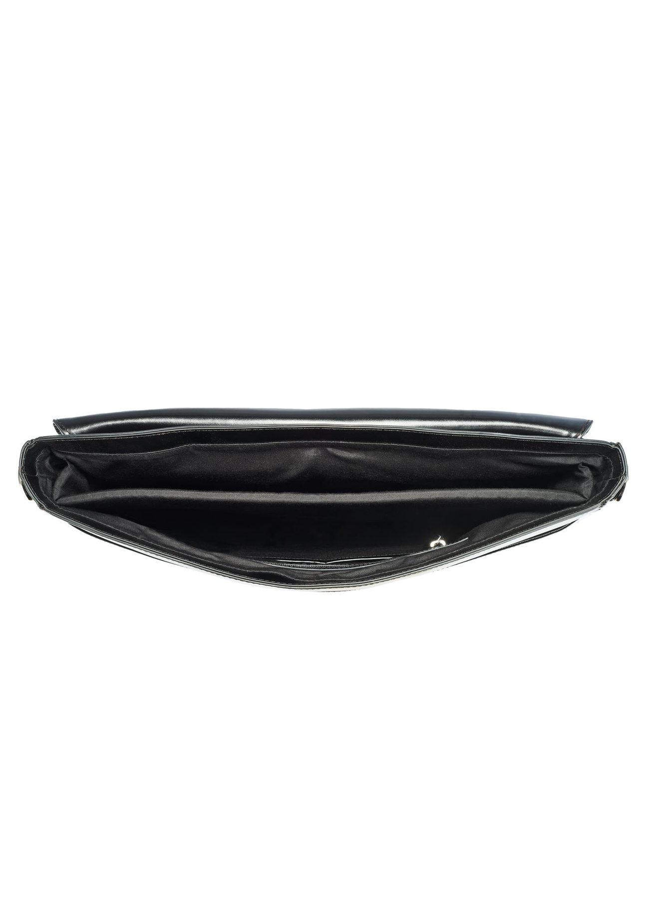 Black leather men's briefcase TORMS-0467-99(Z25) - top view of the product on a white background.