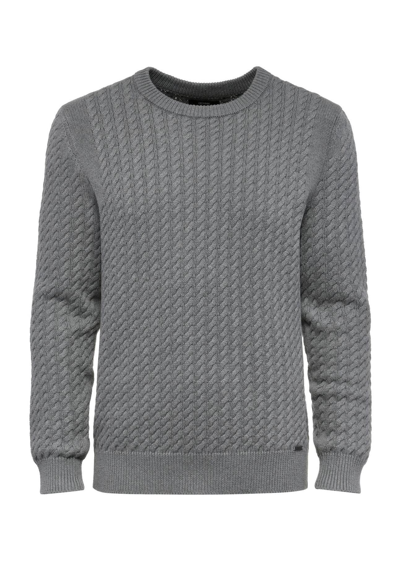 Gray men's sweater SWEMT-0154-91(Z24)-04