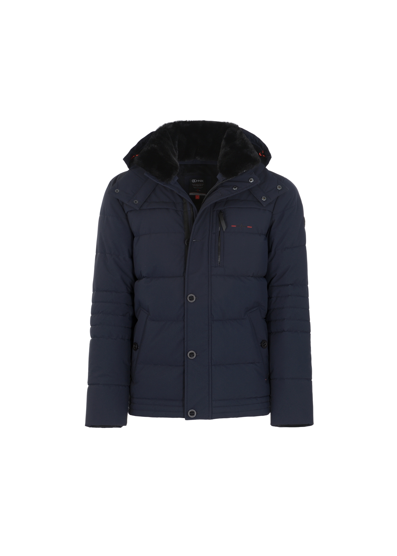 Warmed navy blue men's winter jacket KURMT-0242-69(Z21)-03